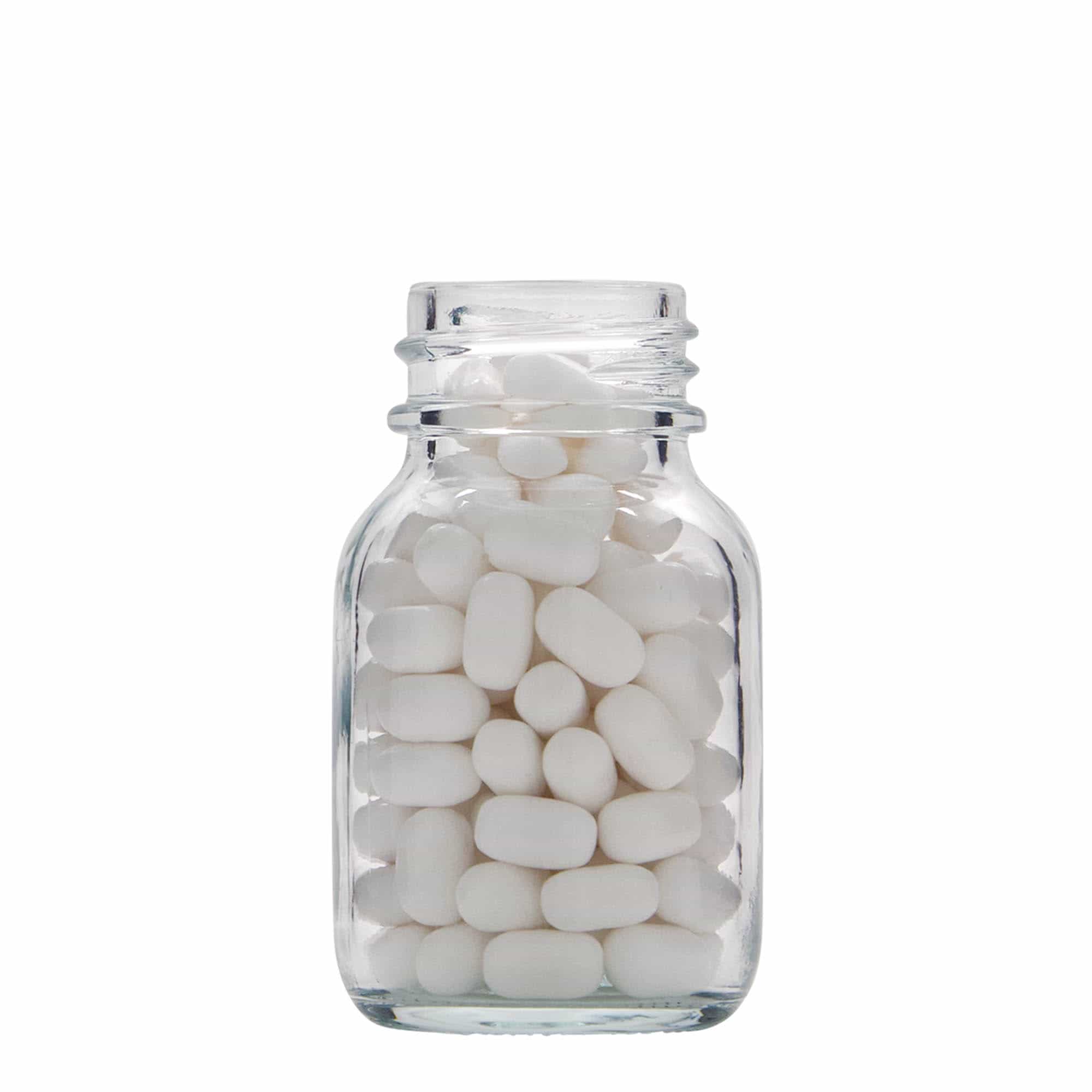 50 ml bredhalsglass, åpning: DIN 32