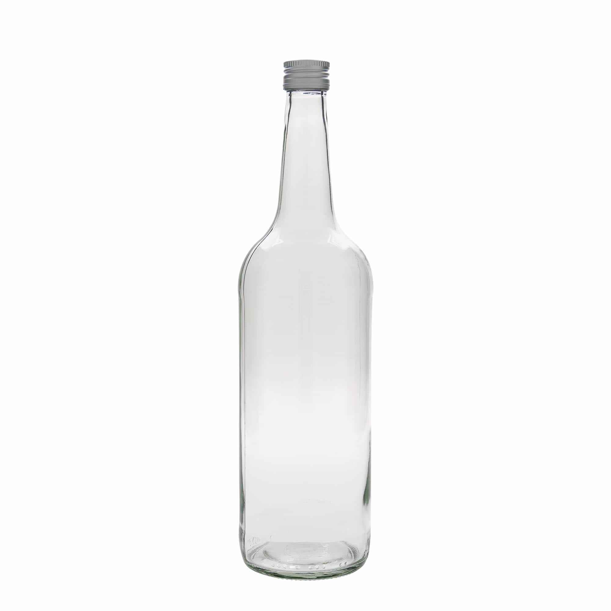 1.000 ml glassflaske med rett hals, åpning: PP 28