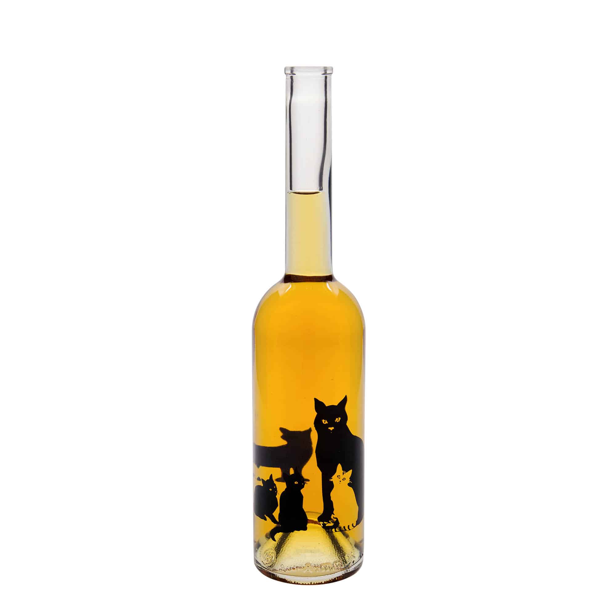 500 ml glassflaske "Opera", motiv: Katter, åpning: Kork