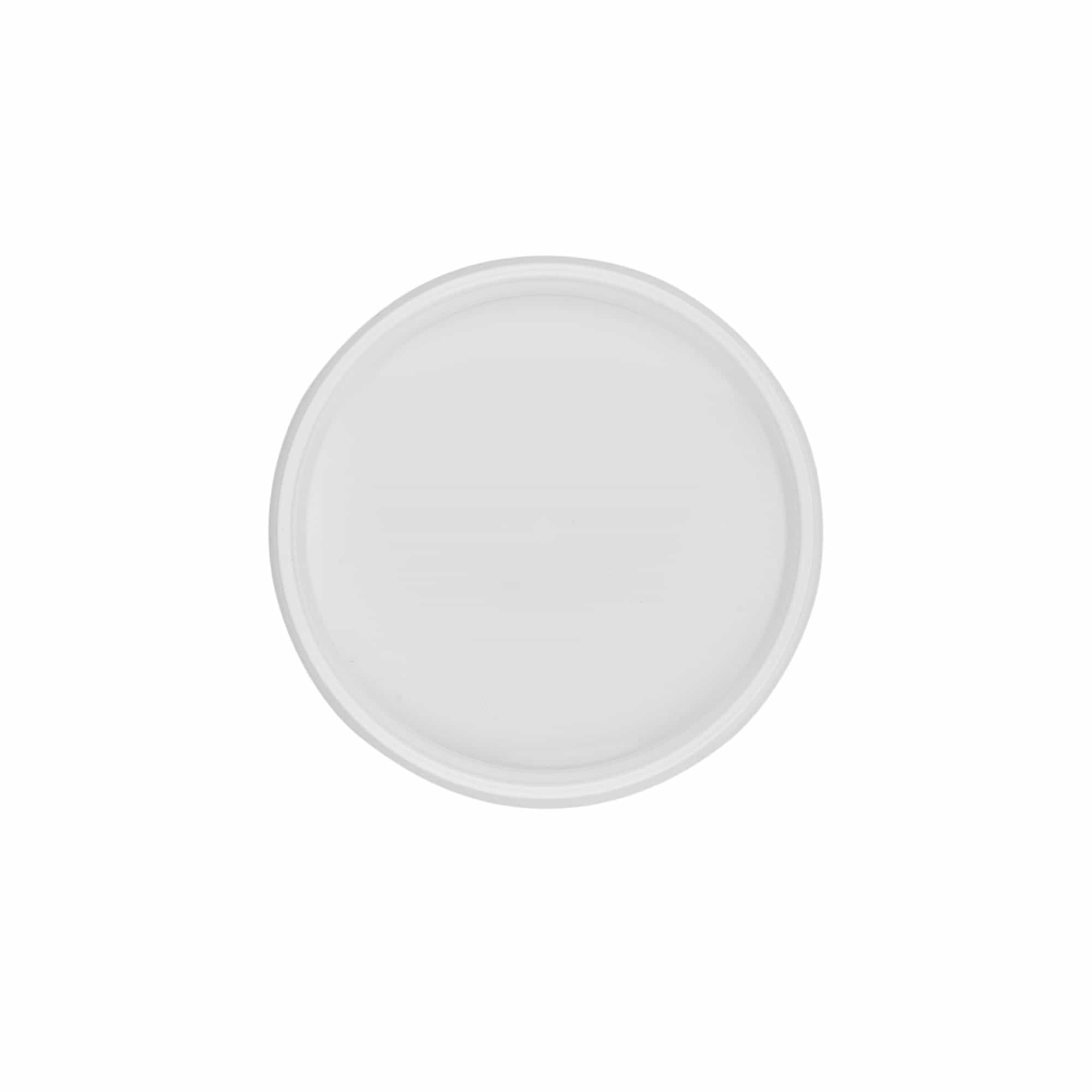 Lokk for 0,6 l bøtte, PP-plast, hvit