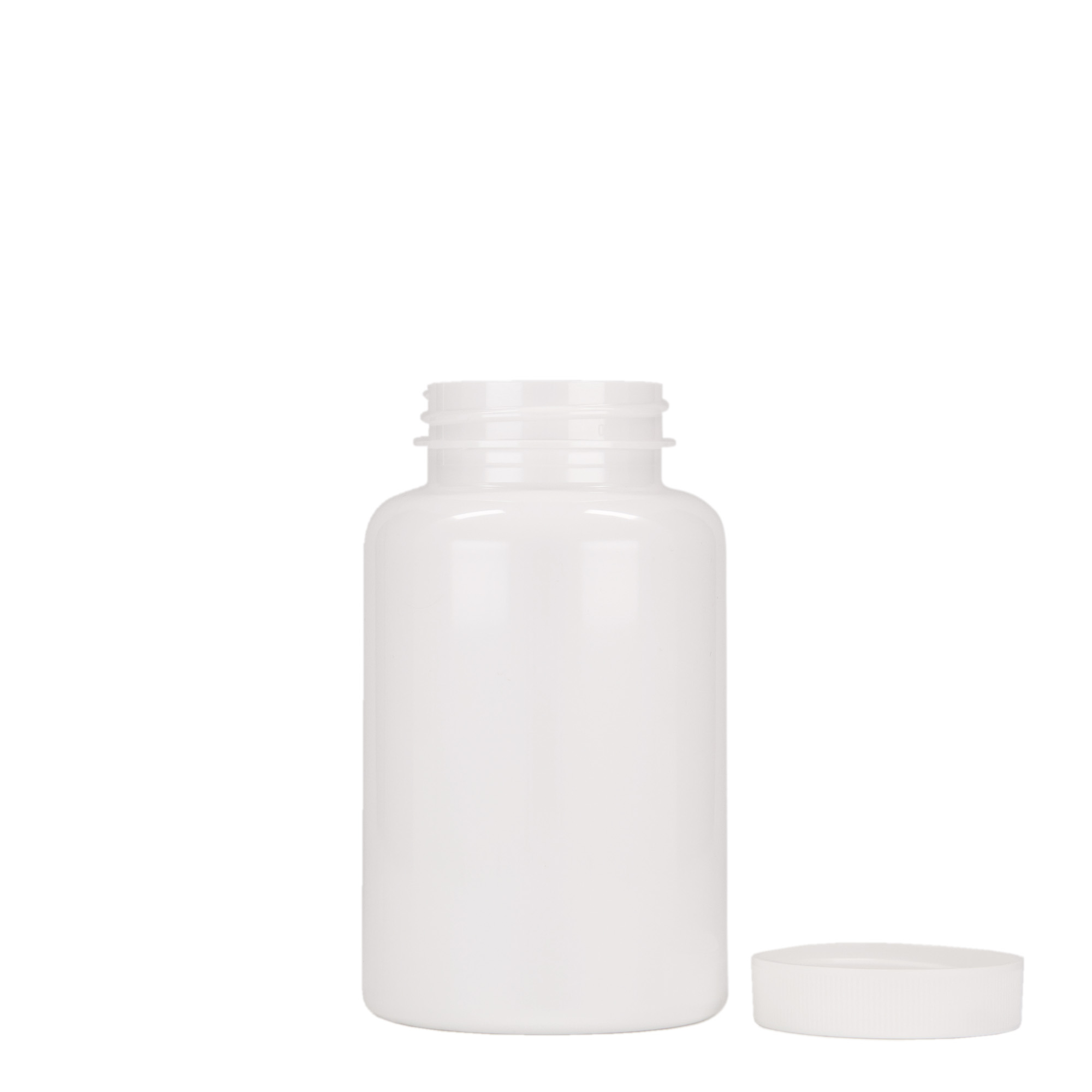 250 ml PET-beholder, plast, hvit, åpning: 45/400 250 ml PET-beholder, plast, hvit, åpning: 45/400