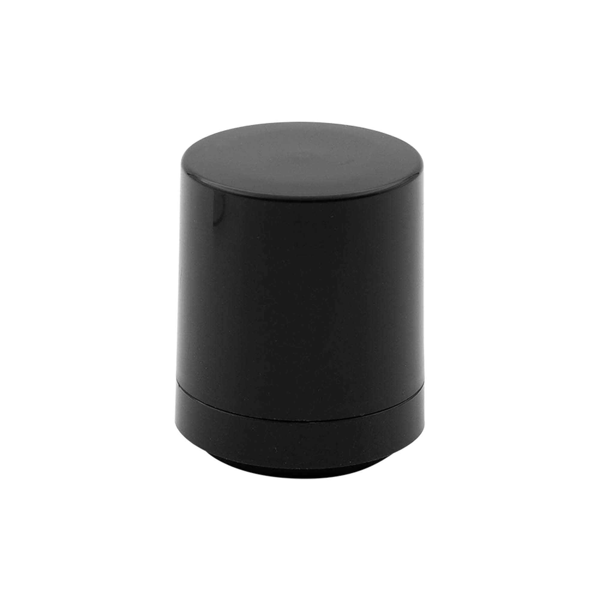 Airless dispenser pumpehode „Mezzo“, type D, PP-plast, svart med svart hette