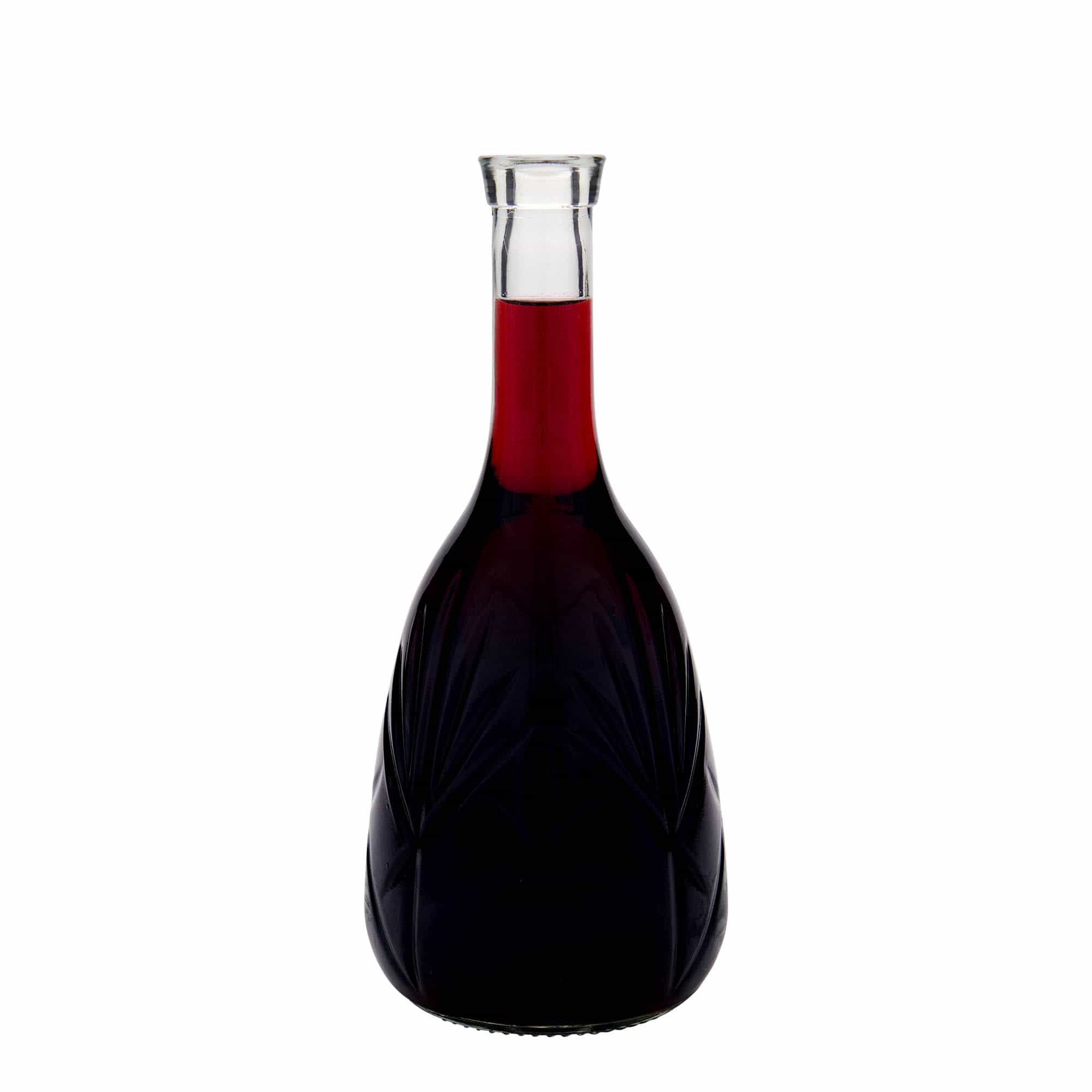 1.000 ml glassflaske 'Reliefa', åpning: kork