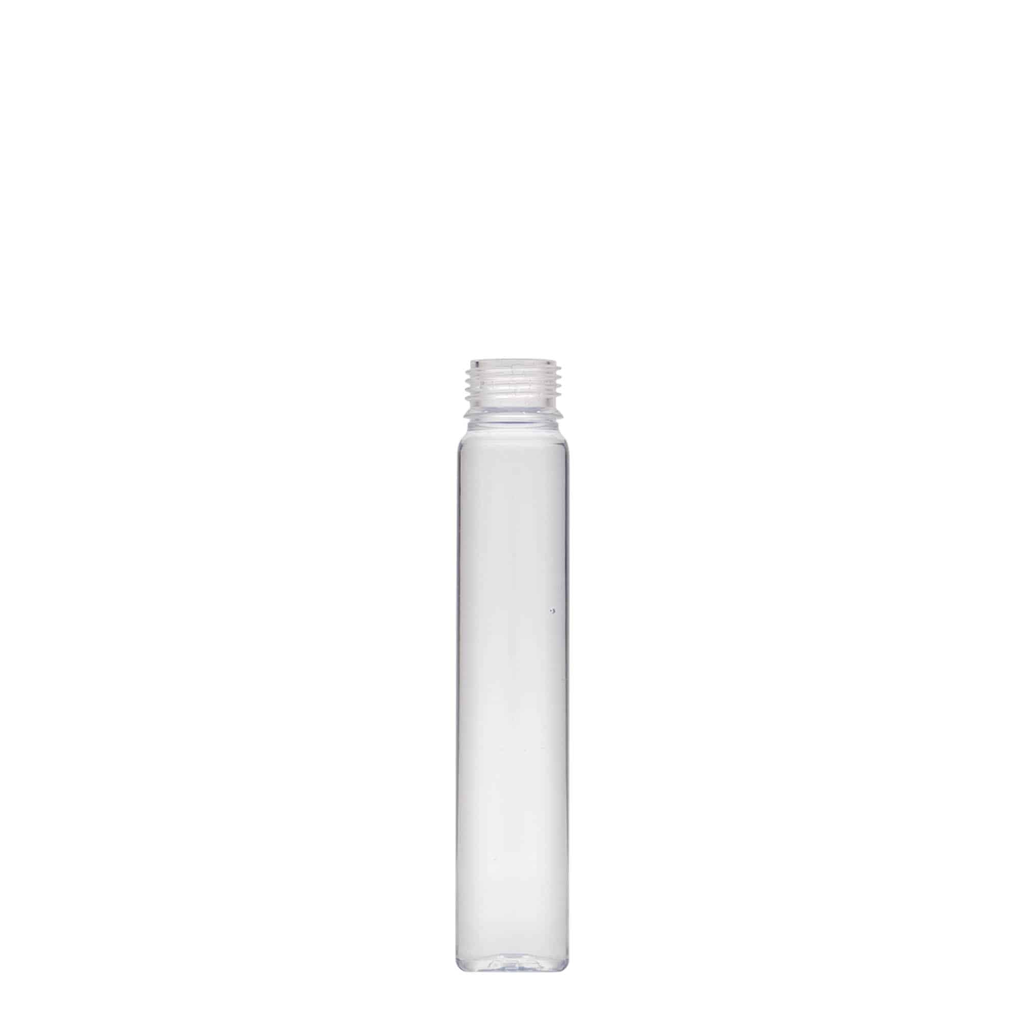 25 ml PET-rør, plast, åpning: skrukork