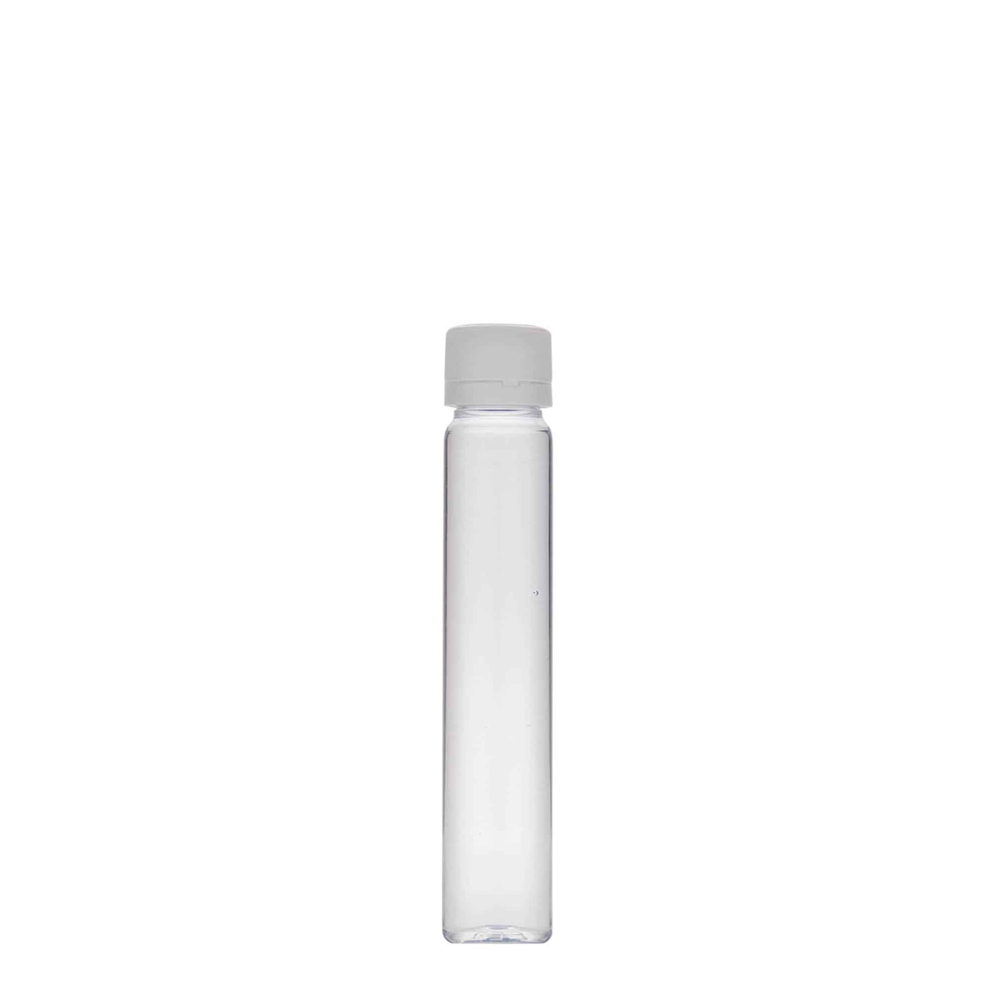 25 ml PET-rør, plast, åpning: skrukork