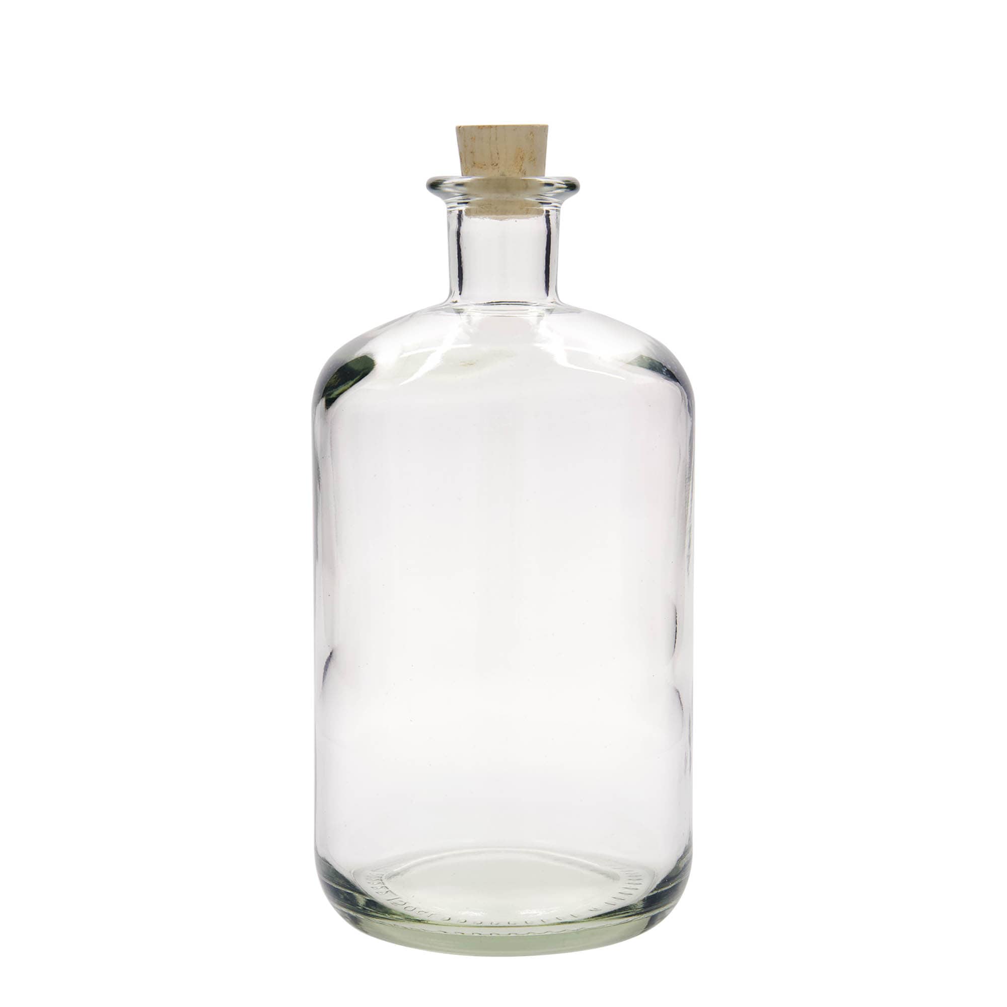 1.500 ml glassflaske apotek, åpning: kork