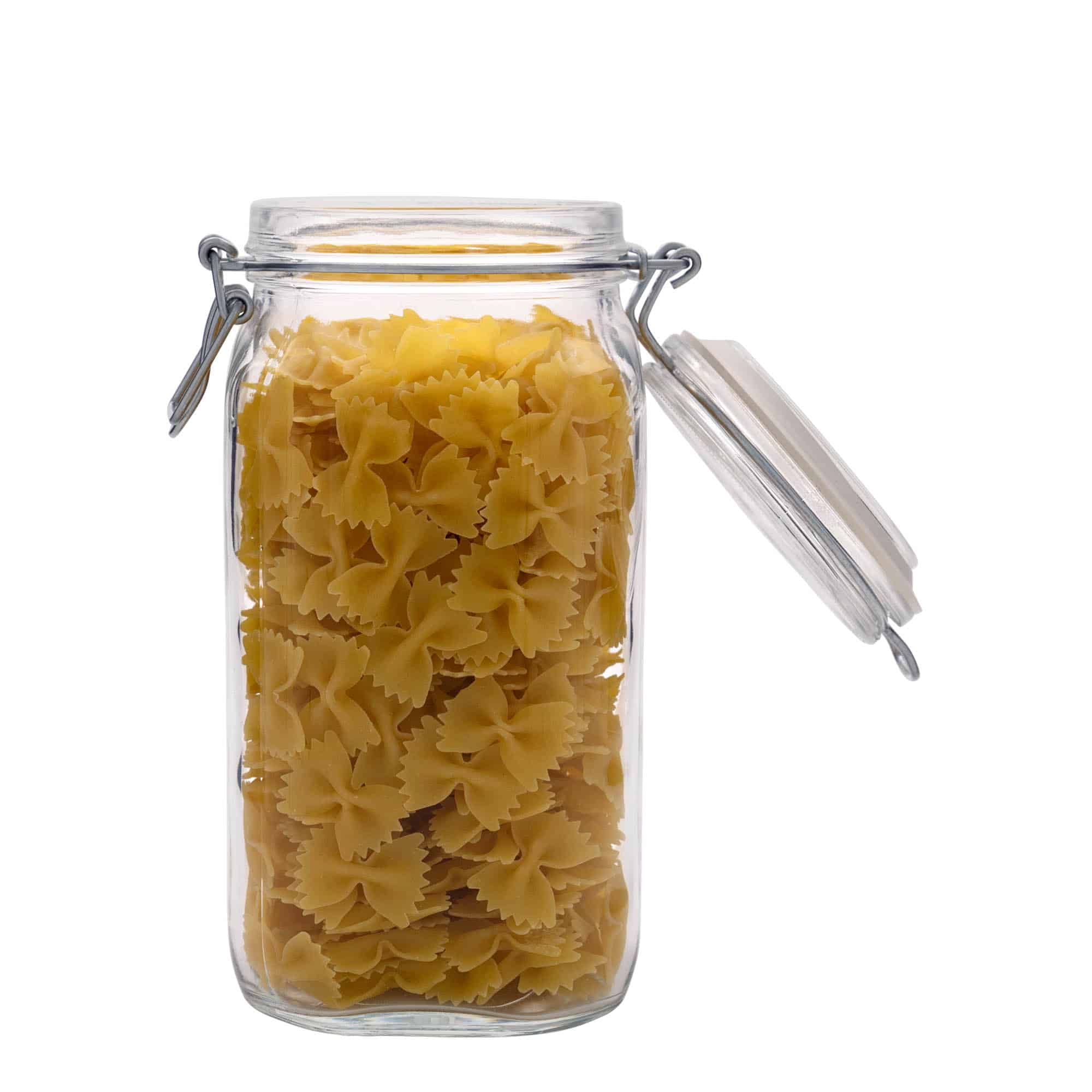 1500 ml bøyleglass "Fido", kvadratisk, åpning: Bøylelokk