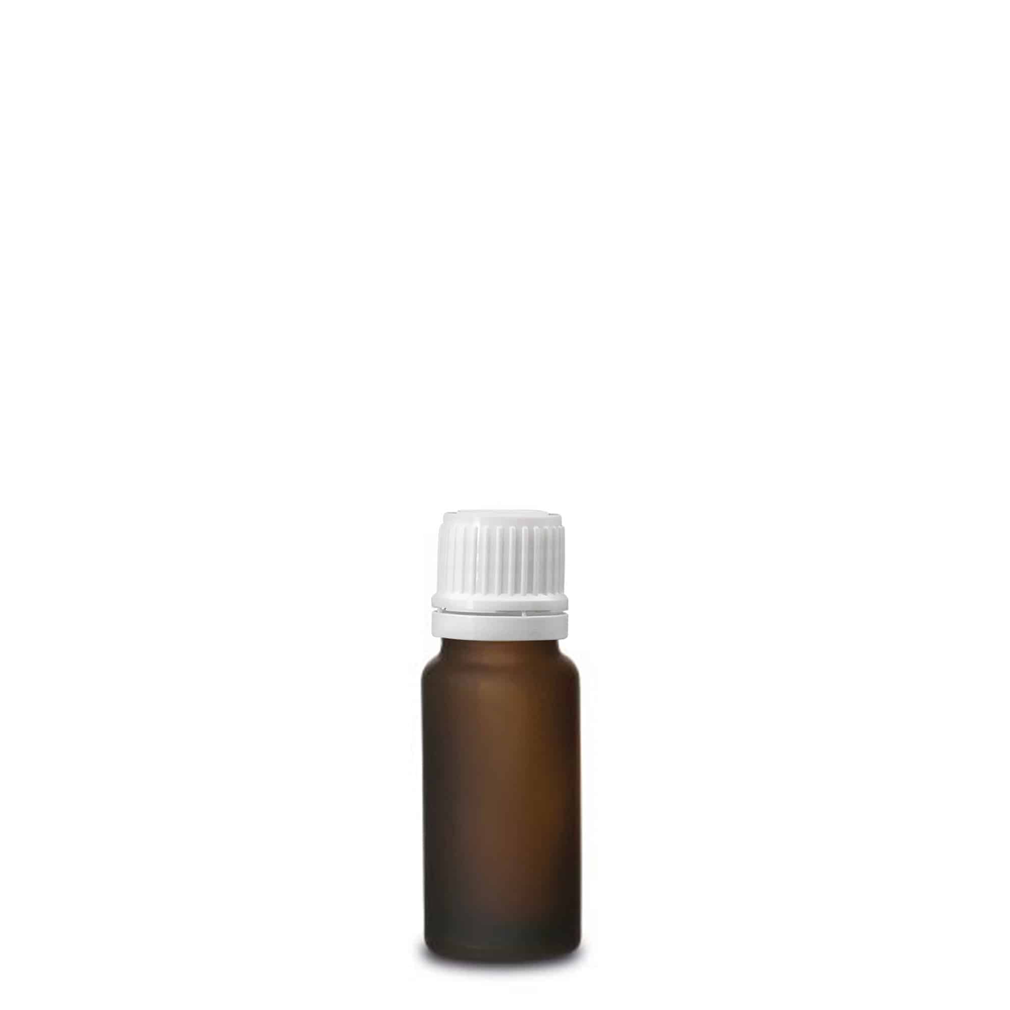10 ml medisinsk flaske, glass, brunt frostet, åpning: DIN 18