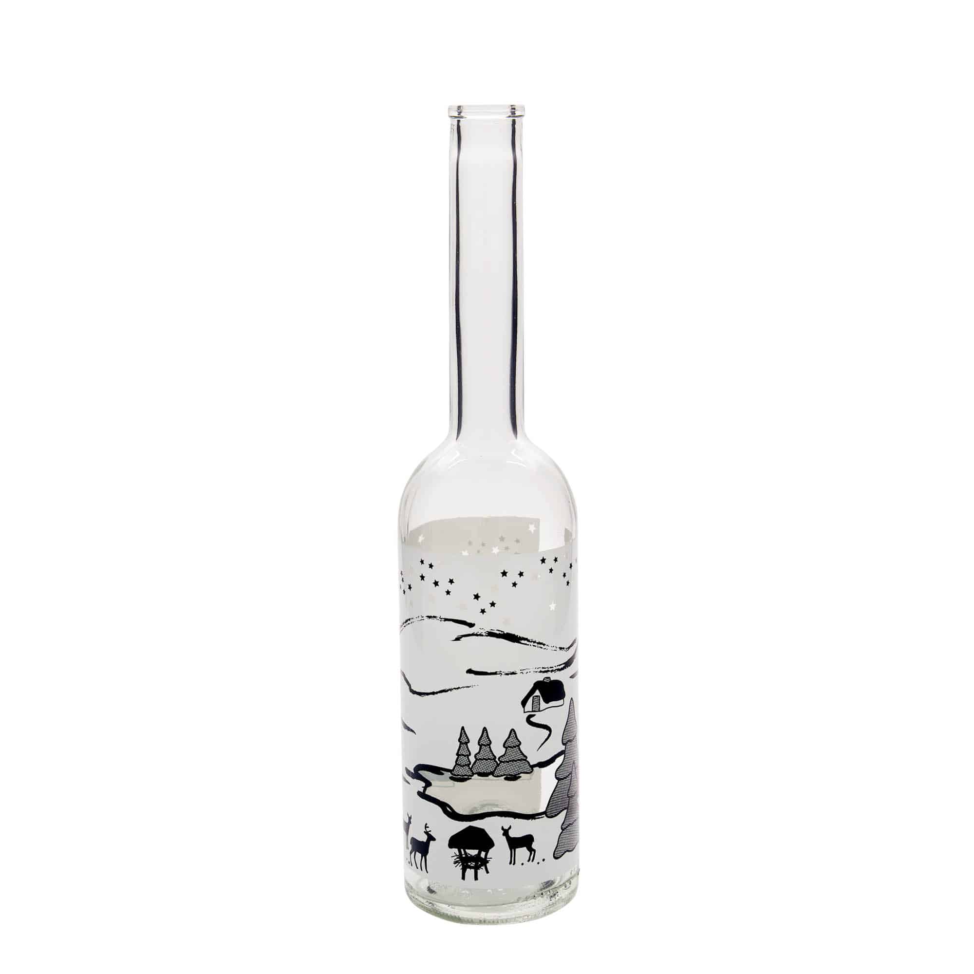 500 ml glassflaske "Opera", motiv: Vinterdrøm-Bianco, åpning: Kork 500 ml glassflaske "Opera", motiv: Vinterdrøm-Bianco, åpning: Kork