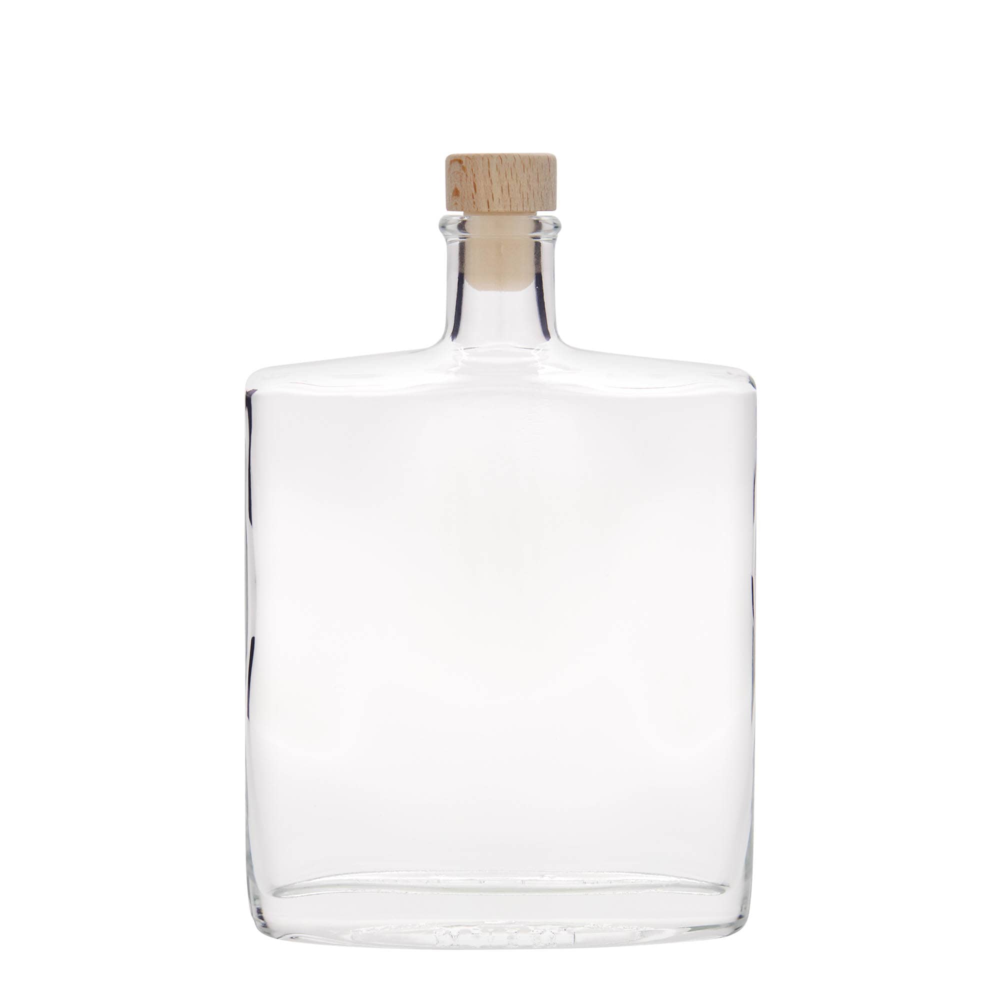 500 ml glassflaske "Zorbas", oval, åpning: Kork