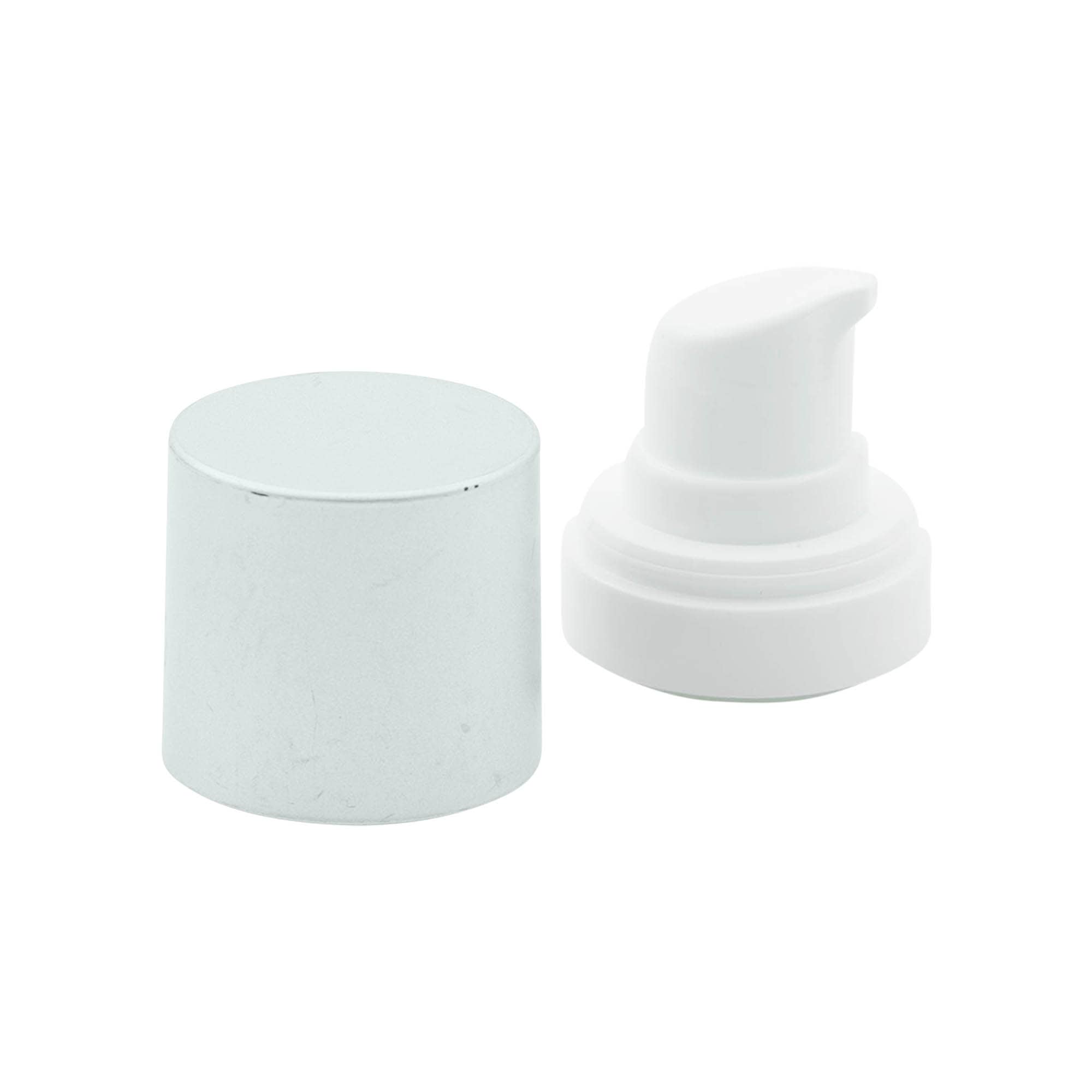 Airless dispenser pumpehode 'Micro', PP-plast, sølv