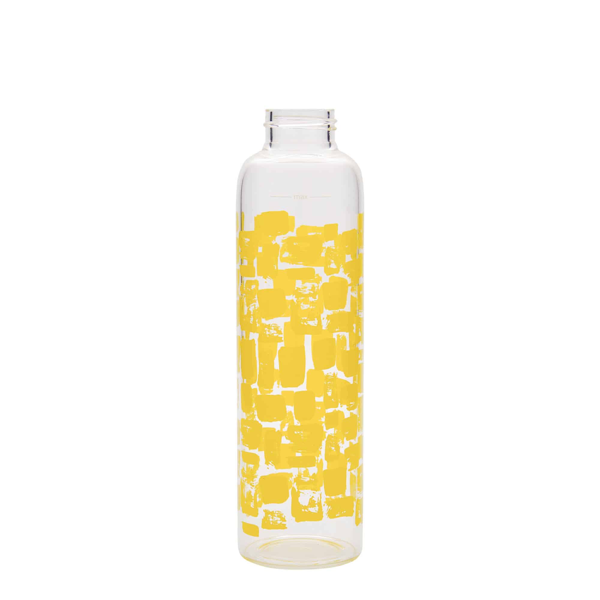 500 ml drikkeflaske "Perseus", motiv: Gule firkanter, åpning: Skrulokk