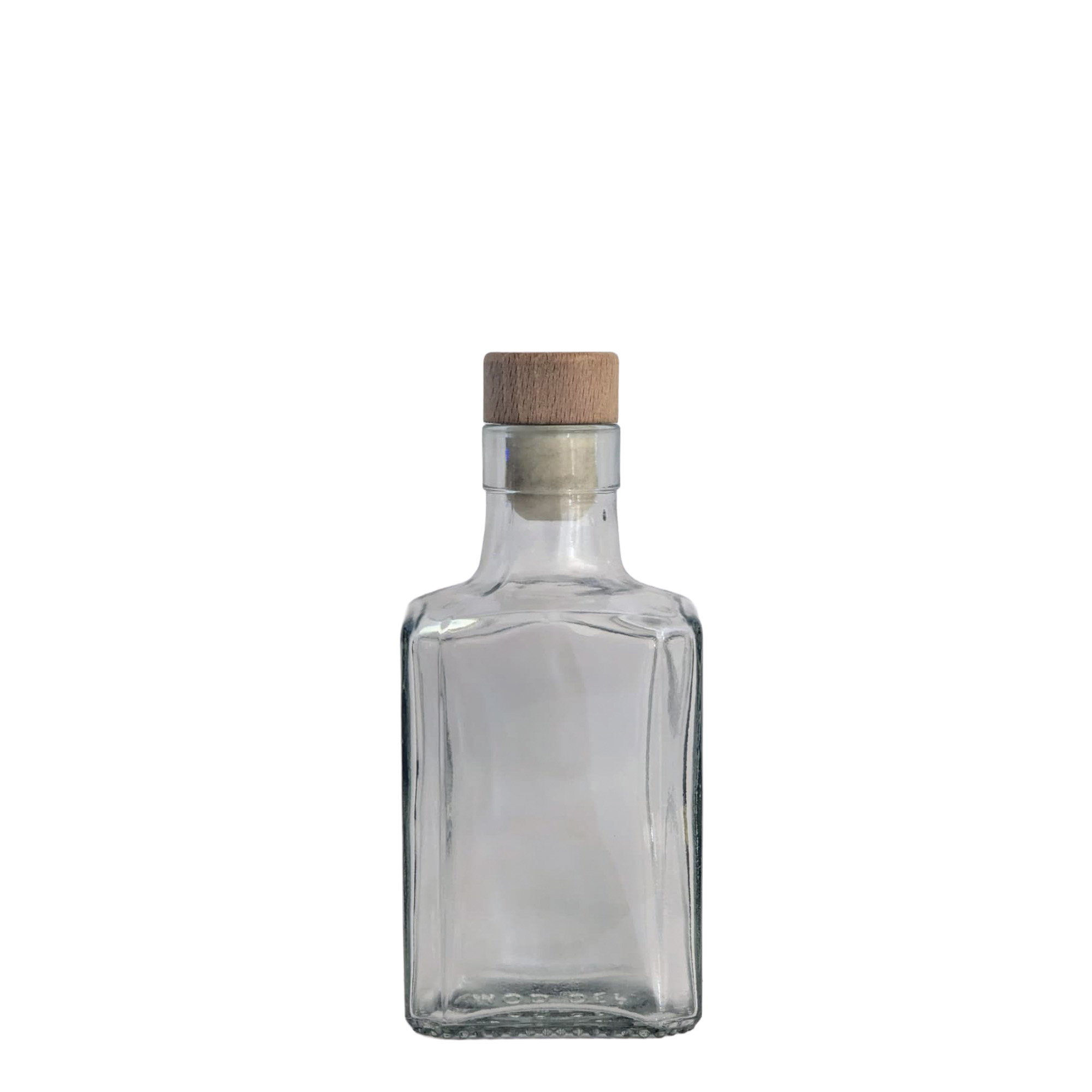 250 ml glassflaske 'Decanter Quadro Oberband', firkantet, åpning: kork