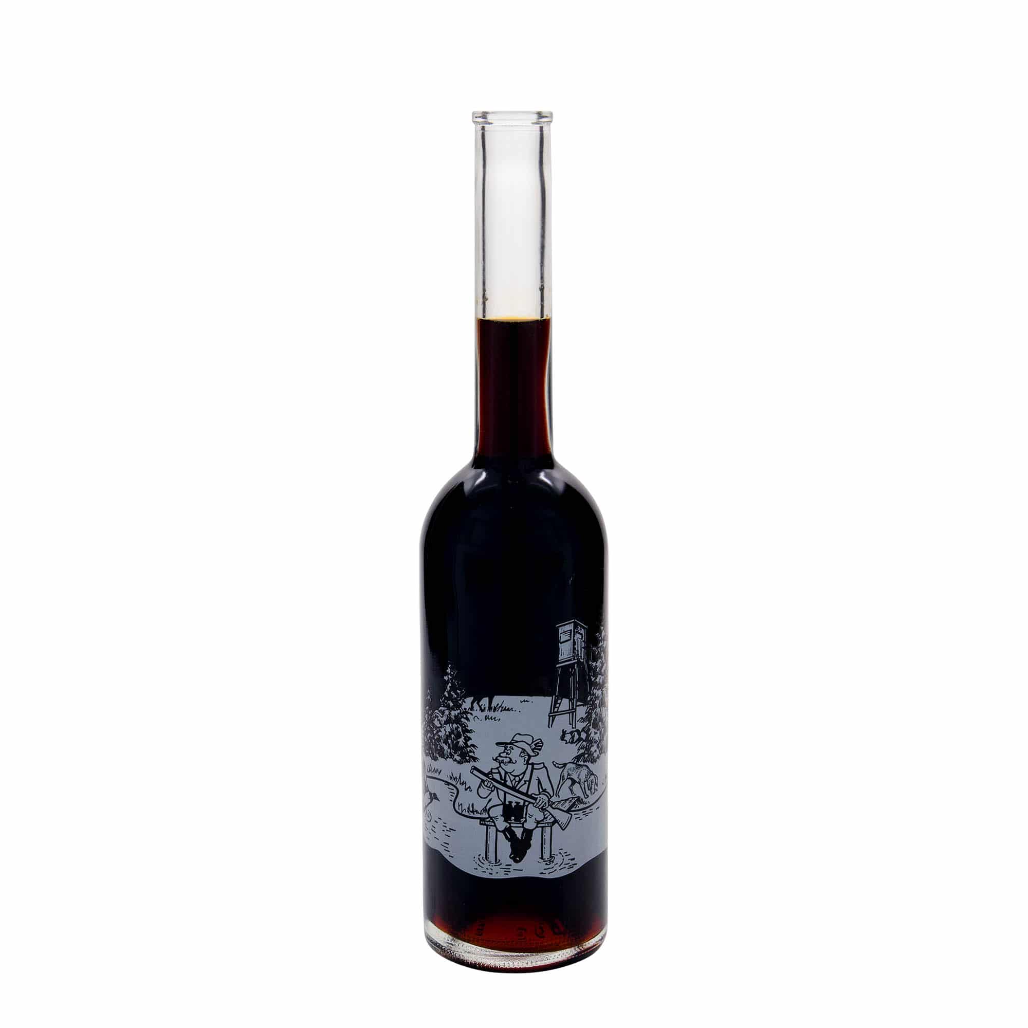 500 ml glassflaske "Opera", motiv: Jeger, åpning: Kork