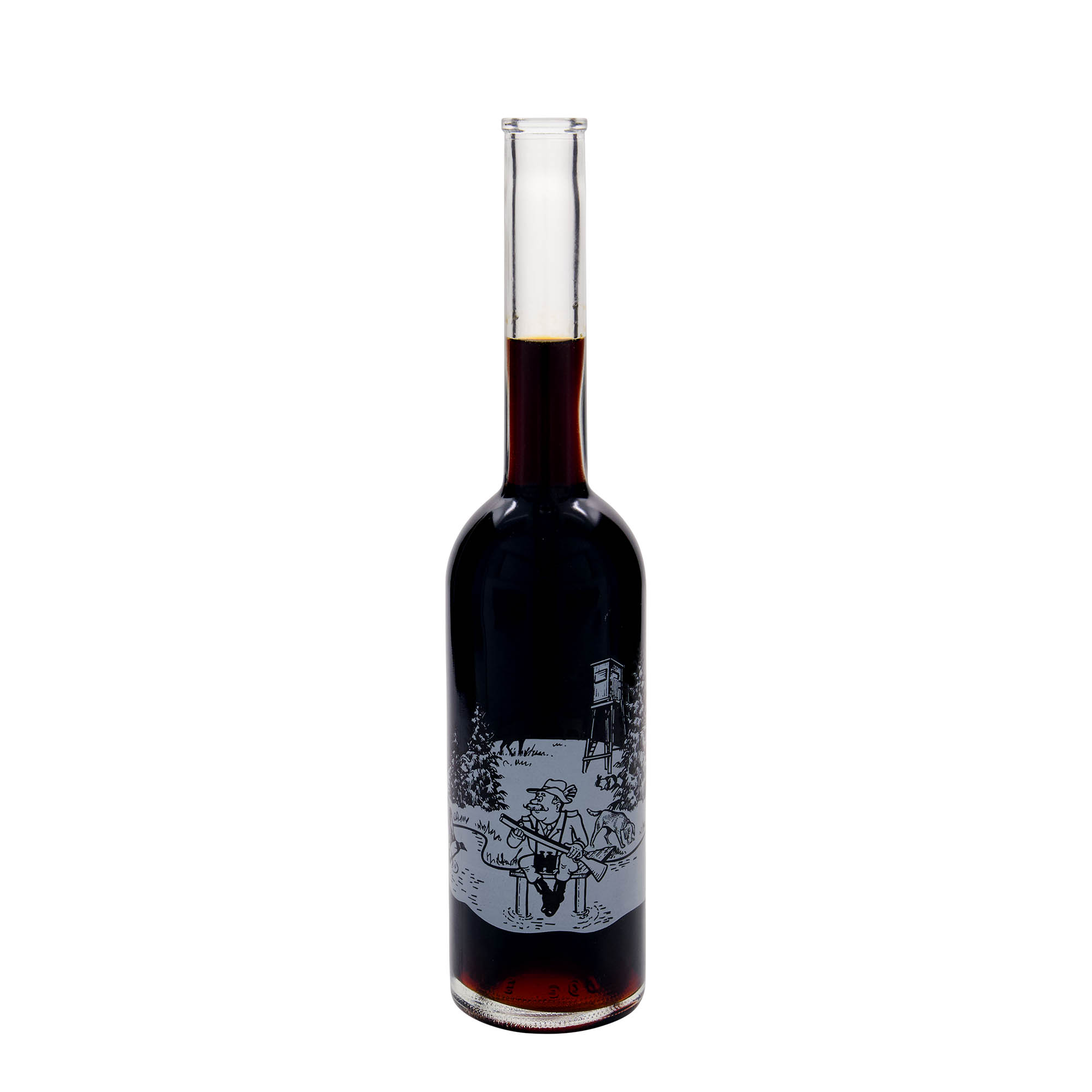 500 ml glassflaske 'Opera', motiv: Jeger, åpning: kork