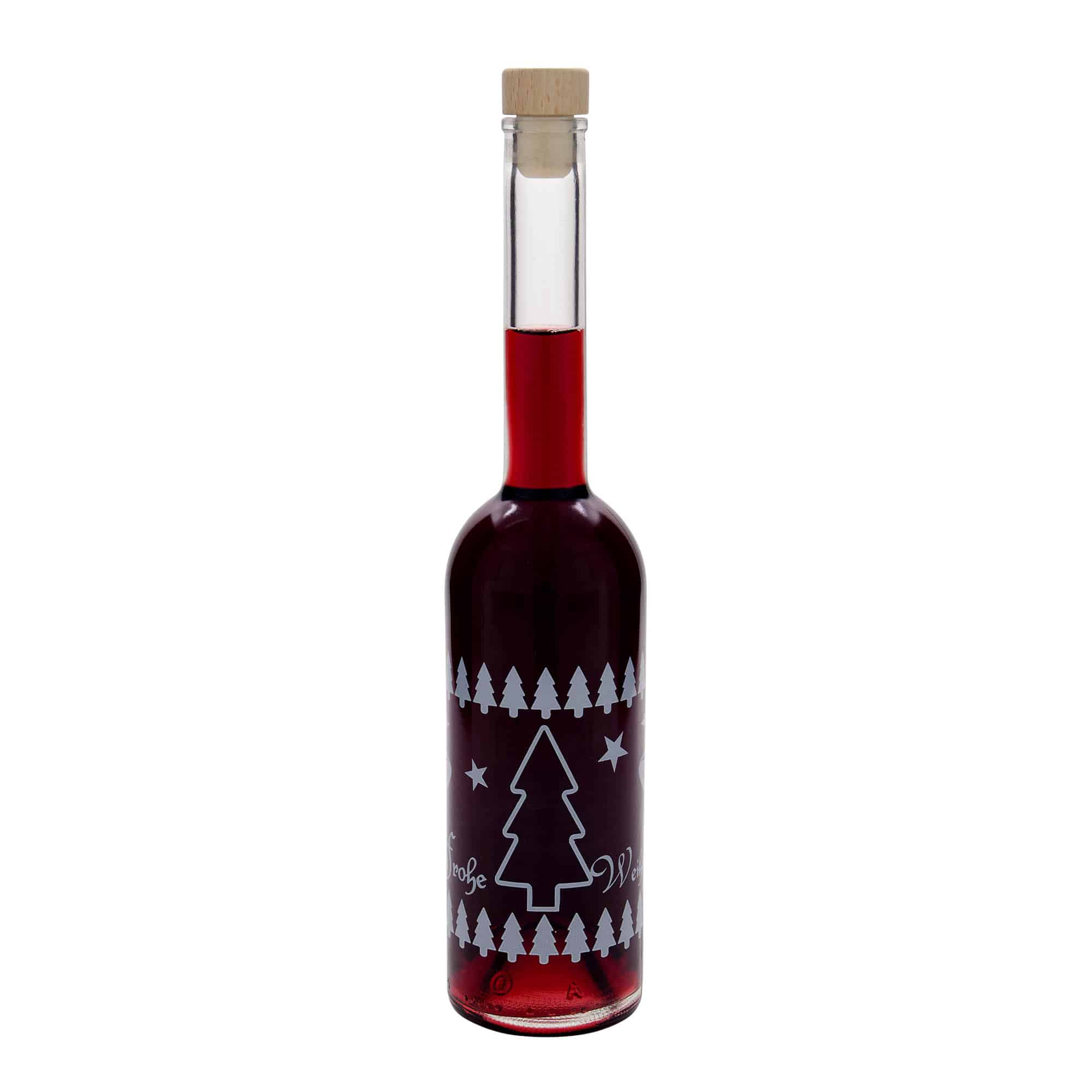 500 ml glassflaske "Opera", motiv: Klassisk jul, åpning: Kork