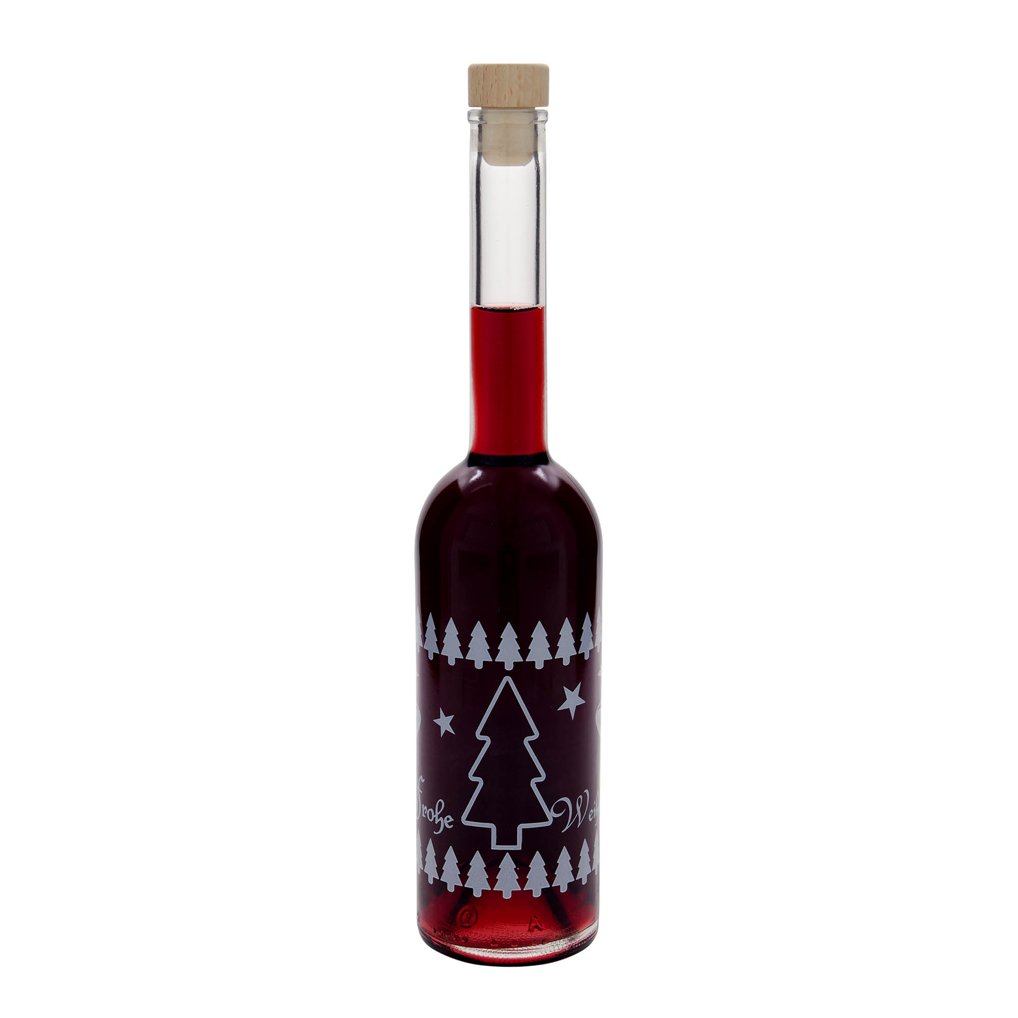 500 ml glassflaske 'Opera', motiv: Klassisk jul, åpning: kork