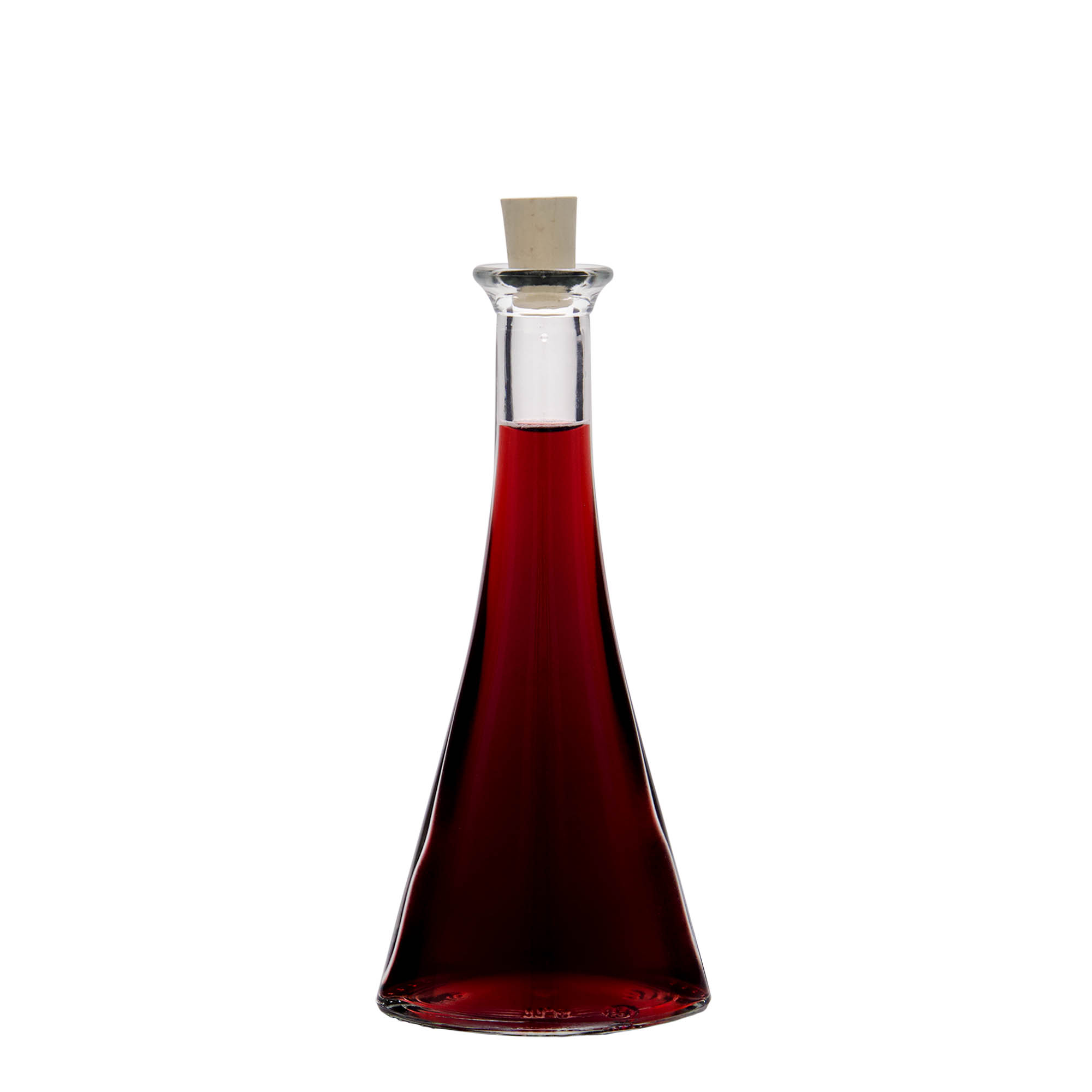 100 ml glassflaske 'Veronica', halvrund, åpning: kork