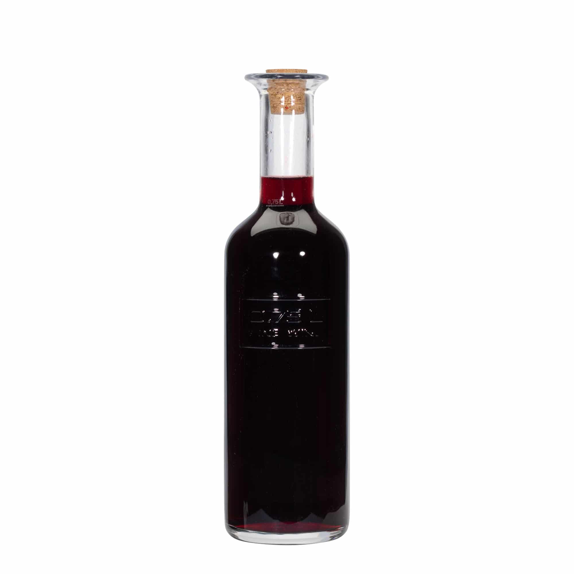 750 ml glassflaske "Optima Fine Wine", åpning: Kork