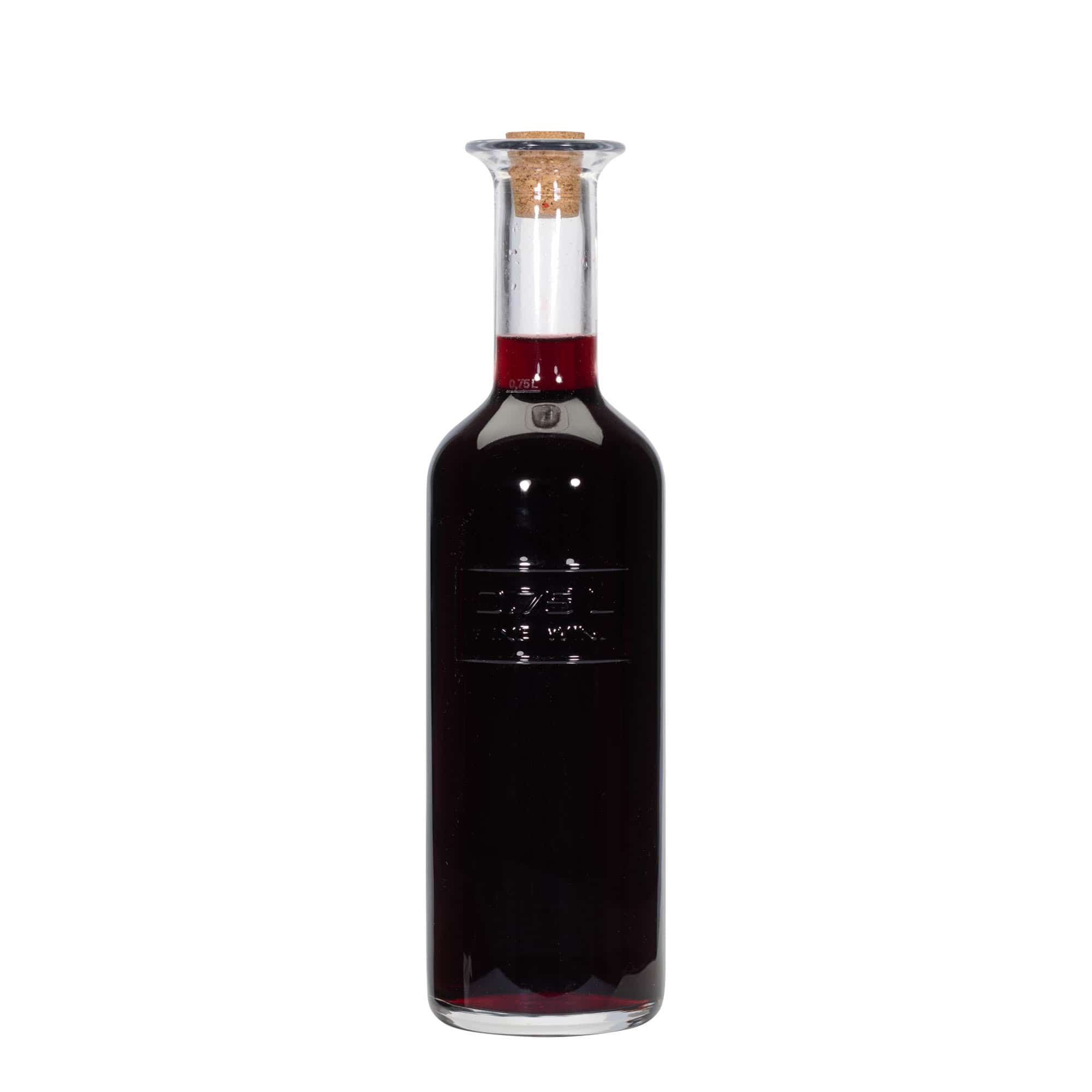 750 ml glassflaske 'Optima Fine Wine', åpning: kork