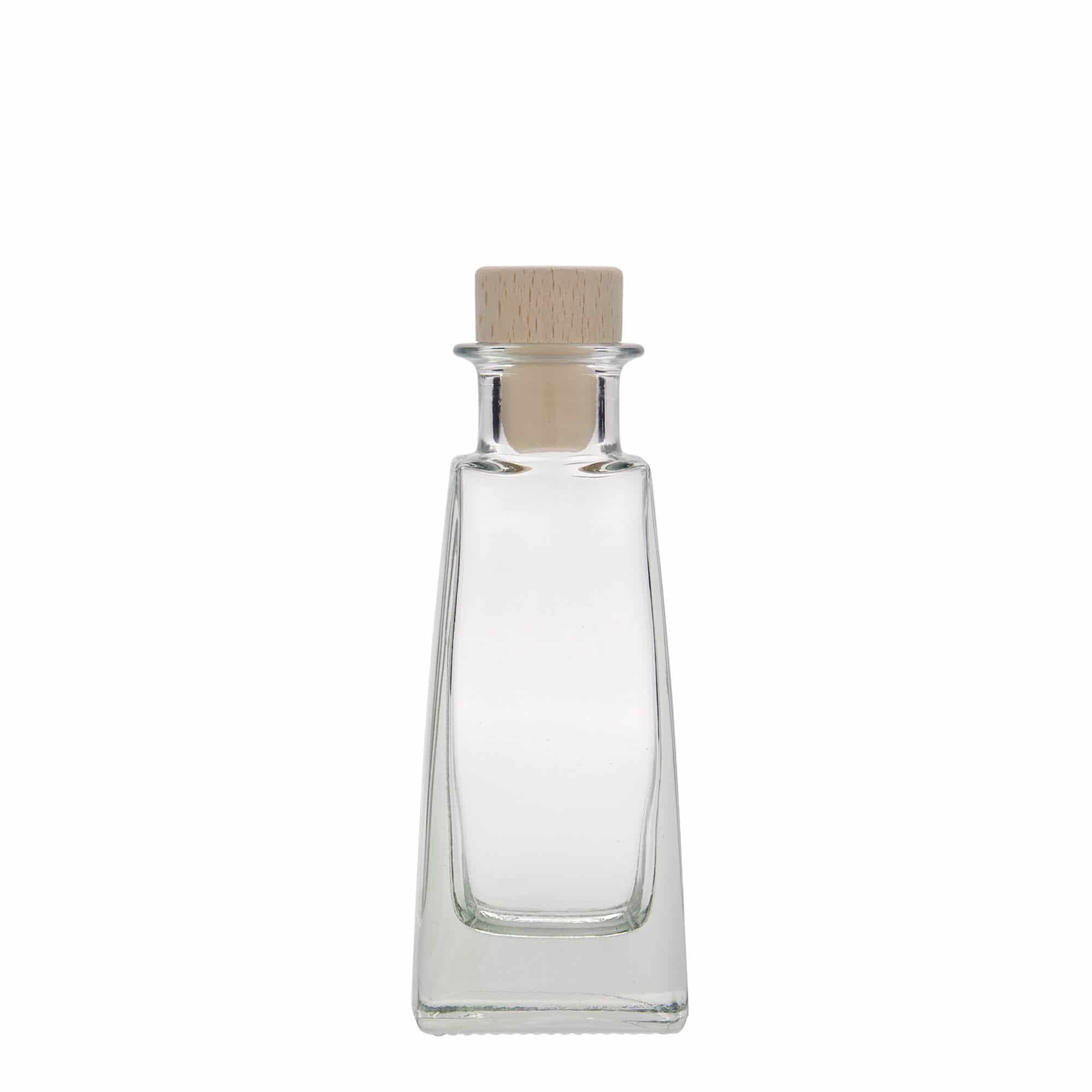 100 ml glassflaske "Timmy", firkantet, åpning: Kork