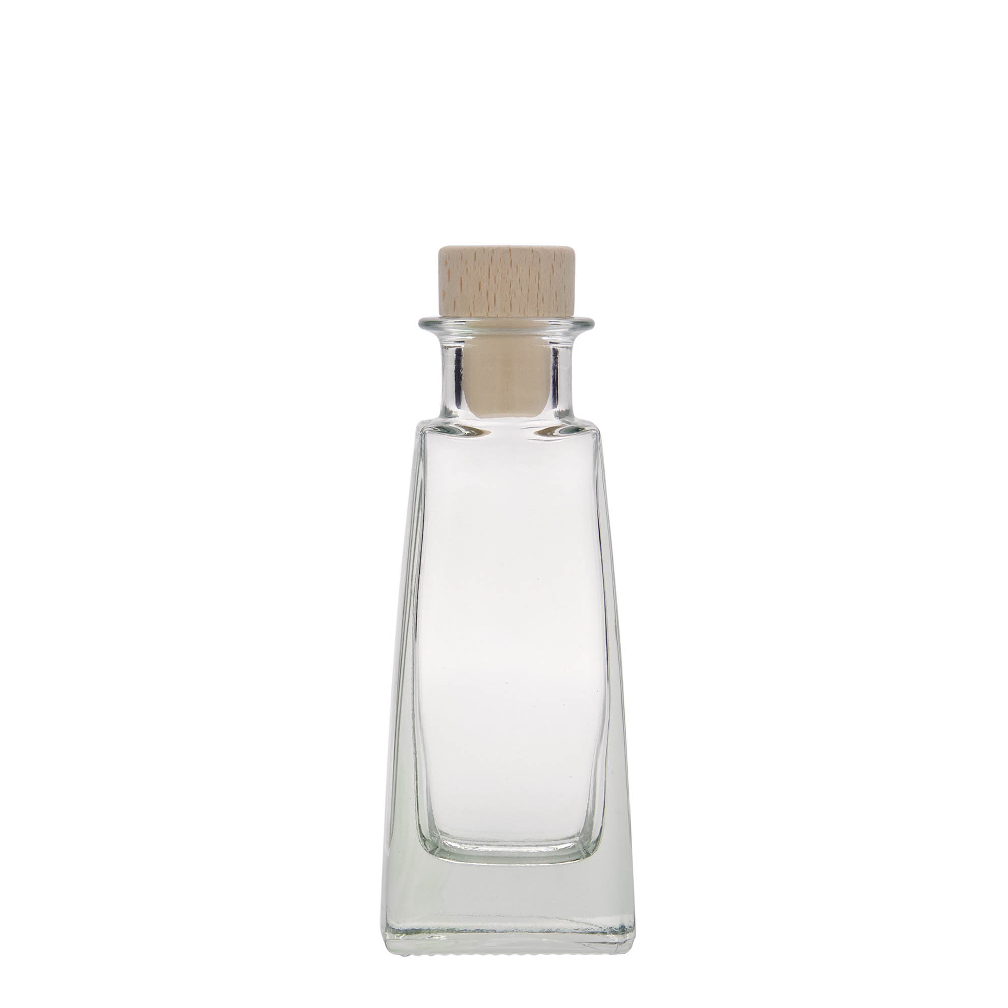 100 ml glassflaske 'Timmy', rektangulær, åpning: kork