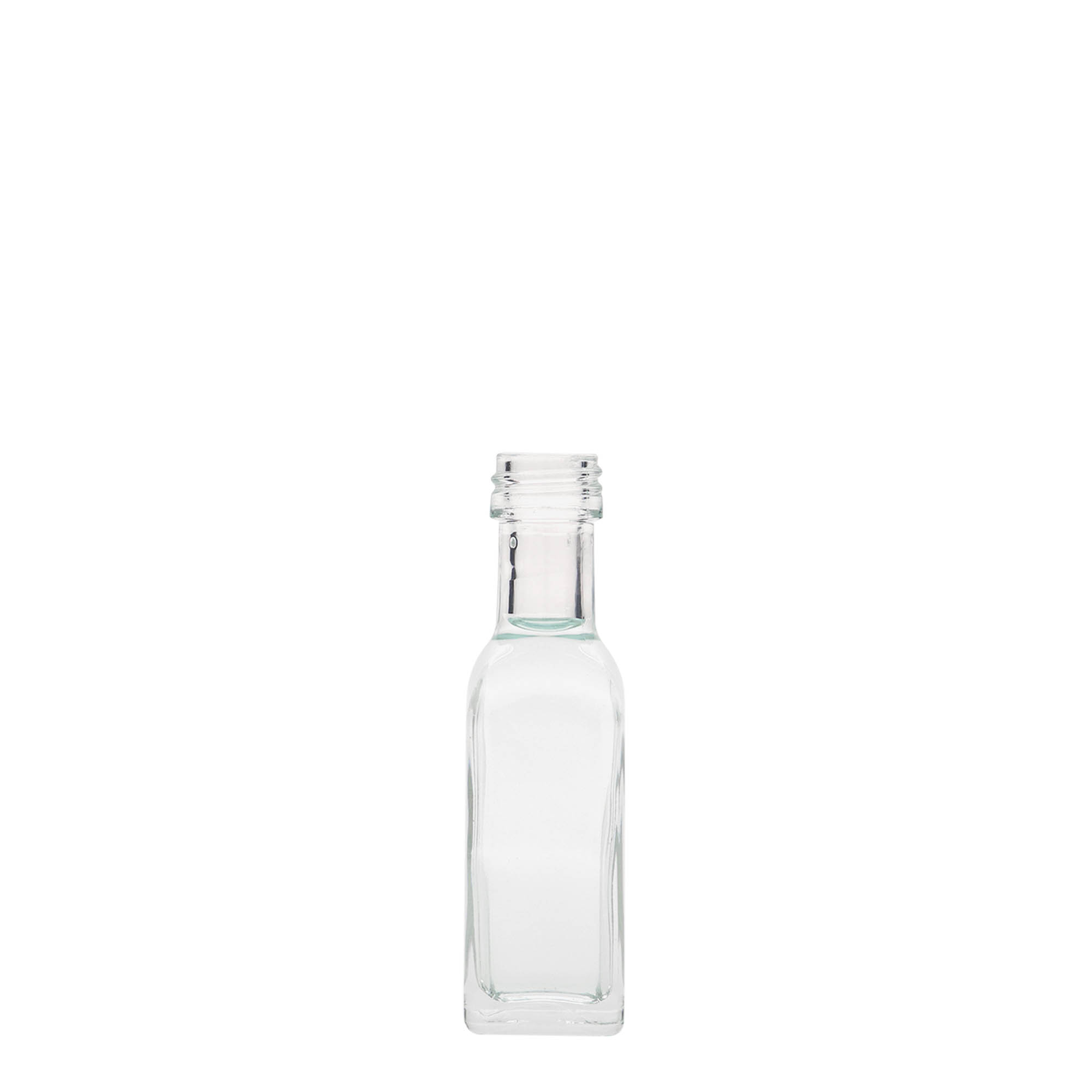 20 ml glassflaske 'Marasca', firkantet, åpning: PP 18 20 ml glassflaske 'Marasca', firkantet, åpning: PP 18