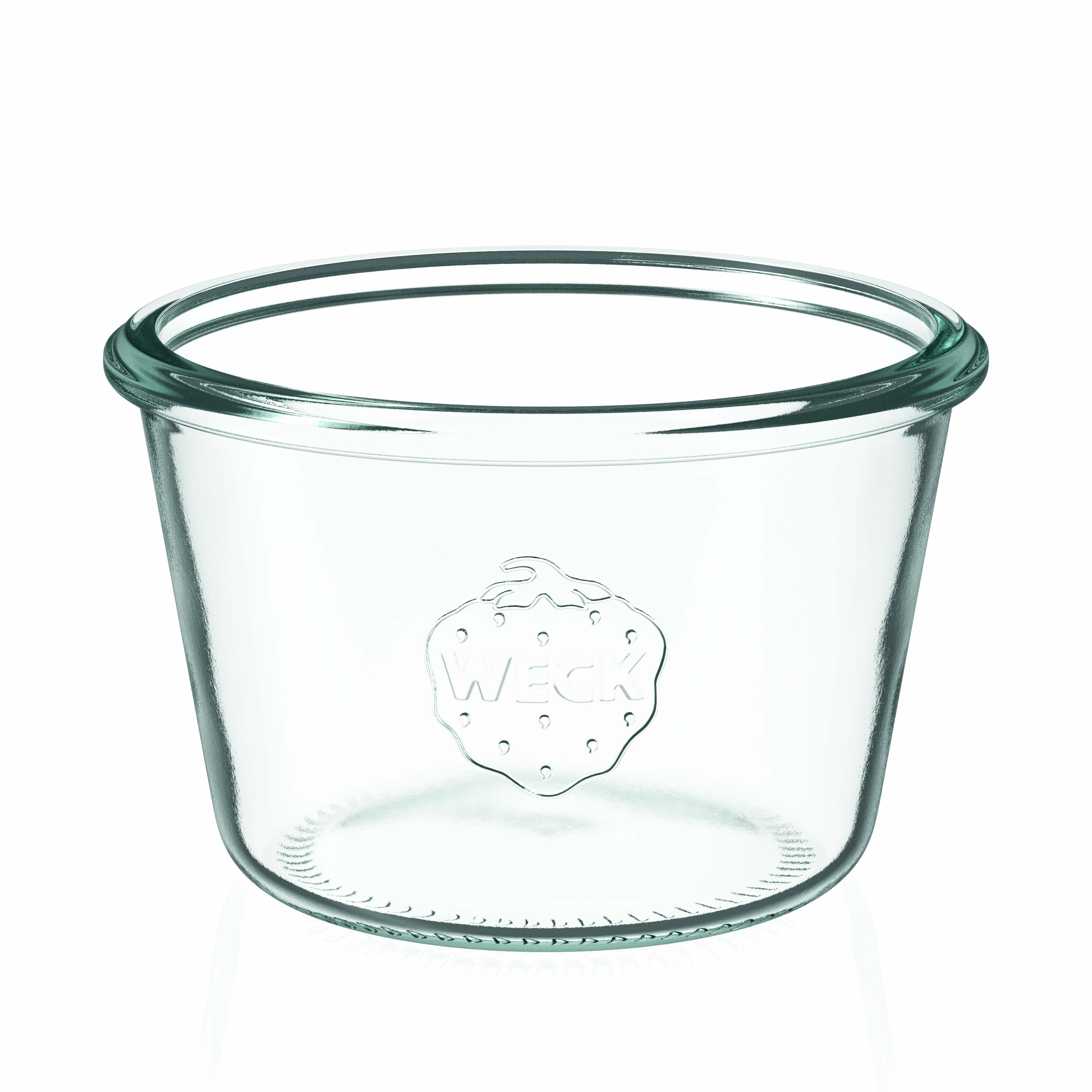 6x 370 ml WECK-sylteglass av terrintype med glasslokk RR 100