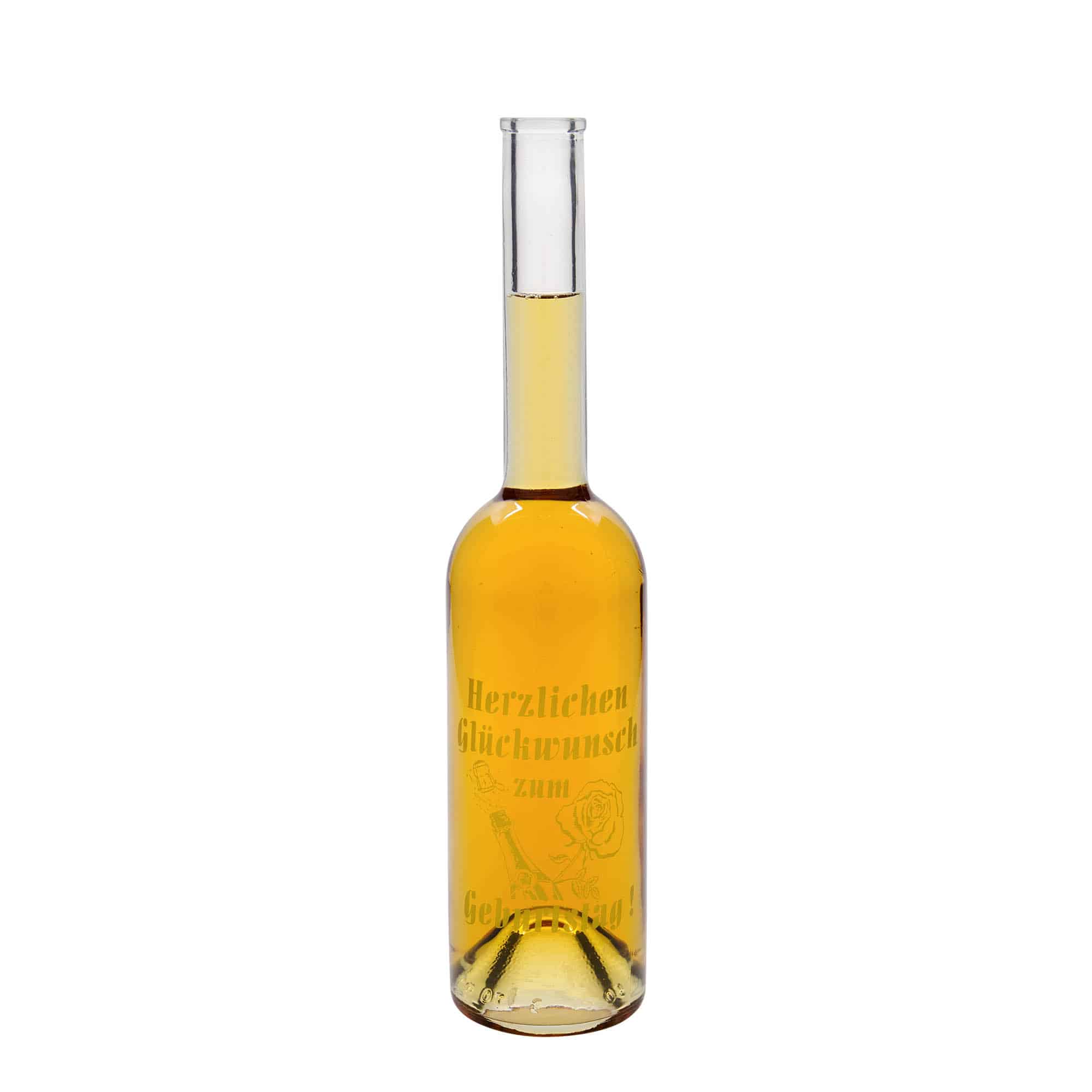 500 ml glassflaske "Opera", motiv: Bursdagssflaske, åpning: Kork