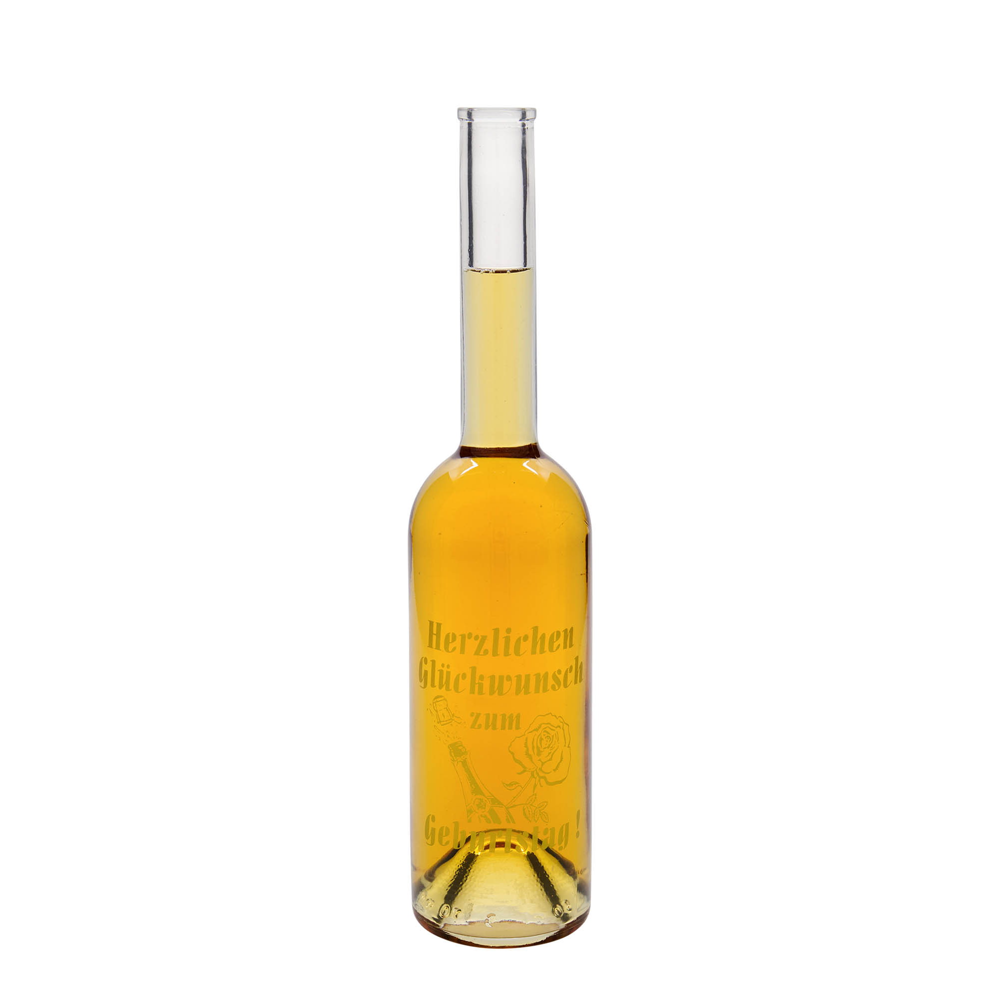 500 ml glassflaske 'Opera', motiv: bursdagsflaske, åpning: kork