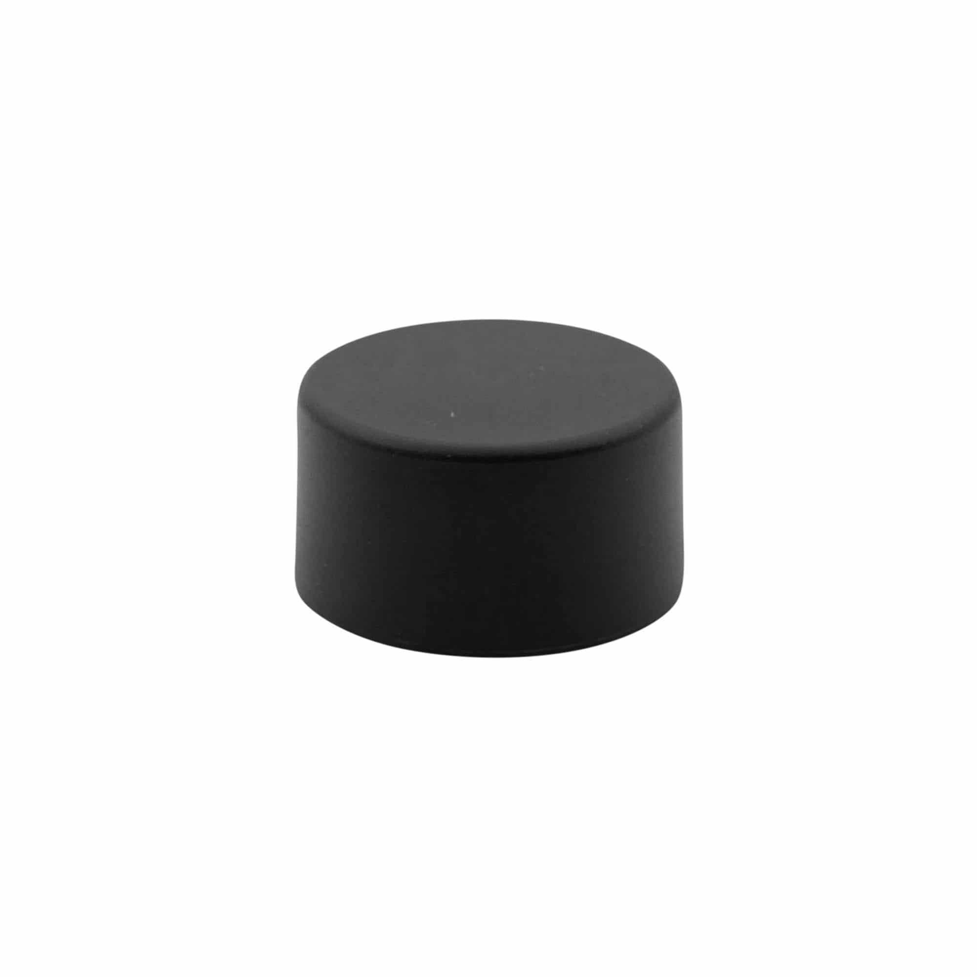 Skrulokk, metall-plast, svart, for åpning: PP 31,5