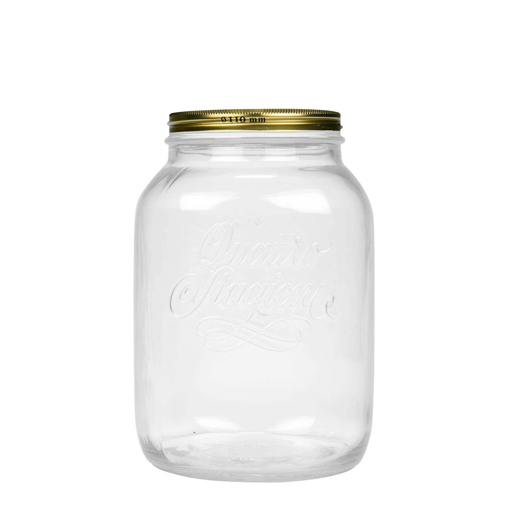 3000 ml glass "Quattro Stagioni", åpning: Skrulokk 3000 ml glass "Quattro Stagioni", åpning: Skrulokk