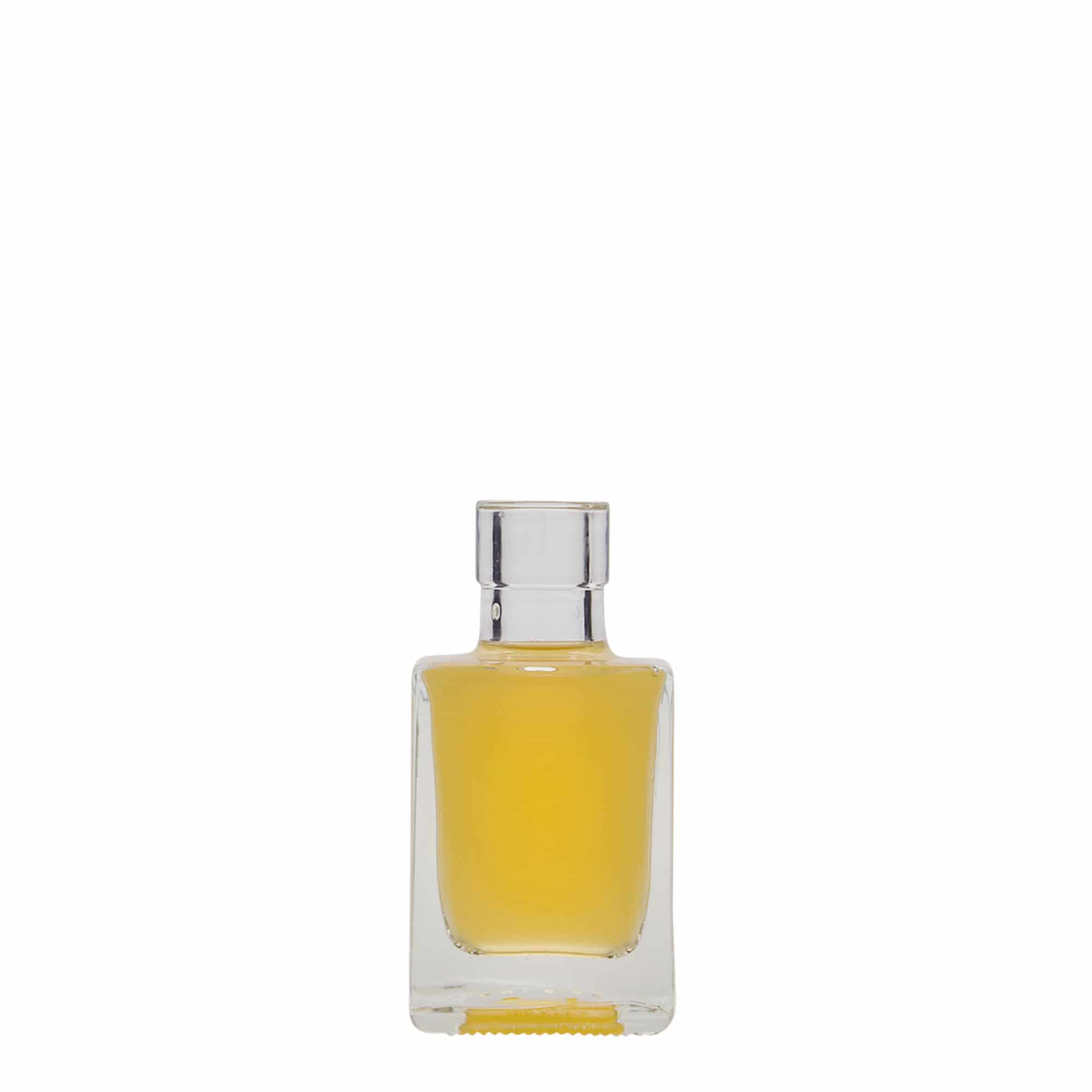 50 ml glassflaske 'Cube', firkantet, åpning: kork