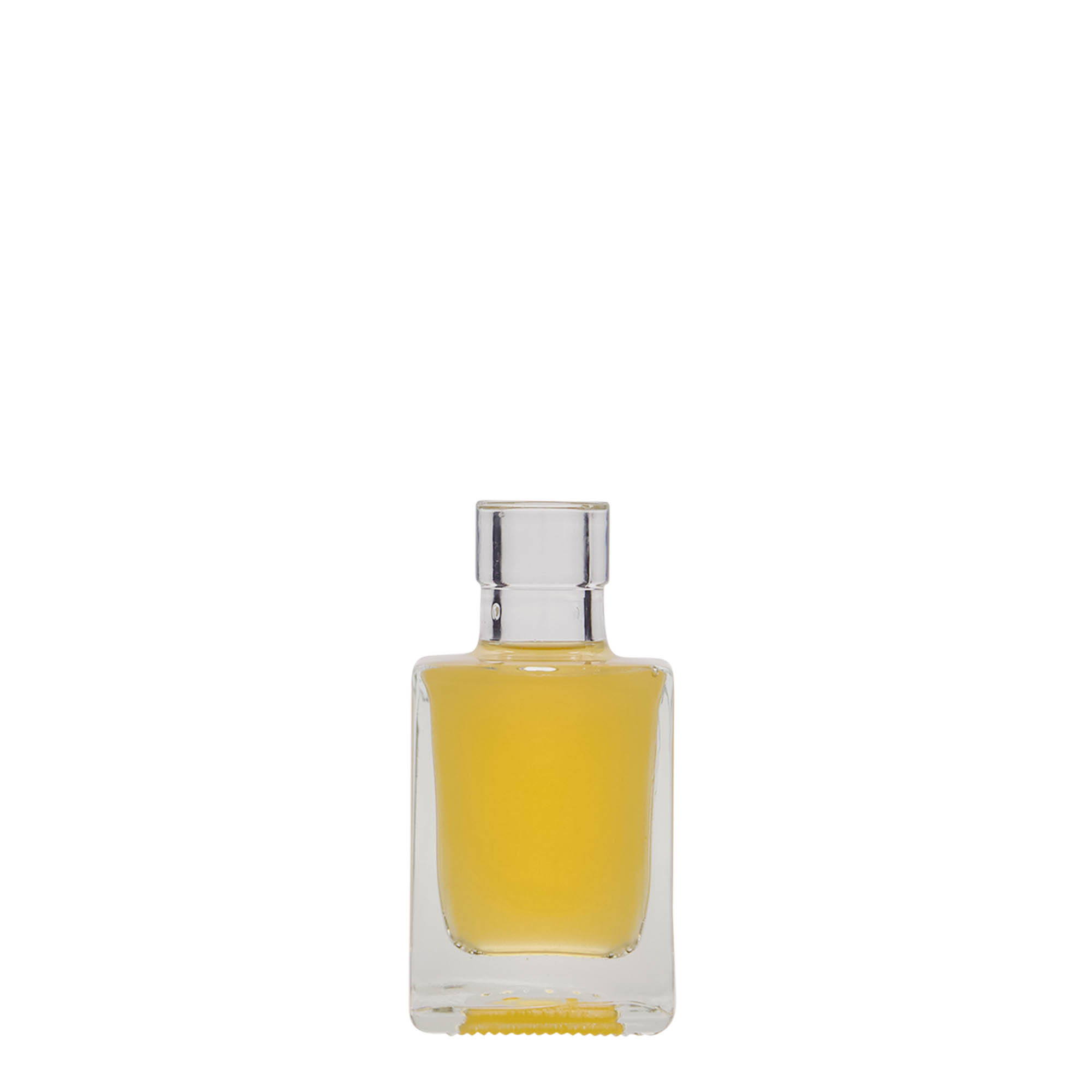 50 ml glassflaske 'Cube', firkantet, åpning: kork 50 ml glassflaske 'Cube', firkantet, åpning: kork
