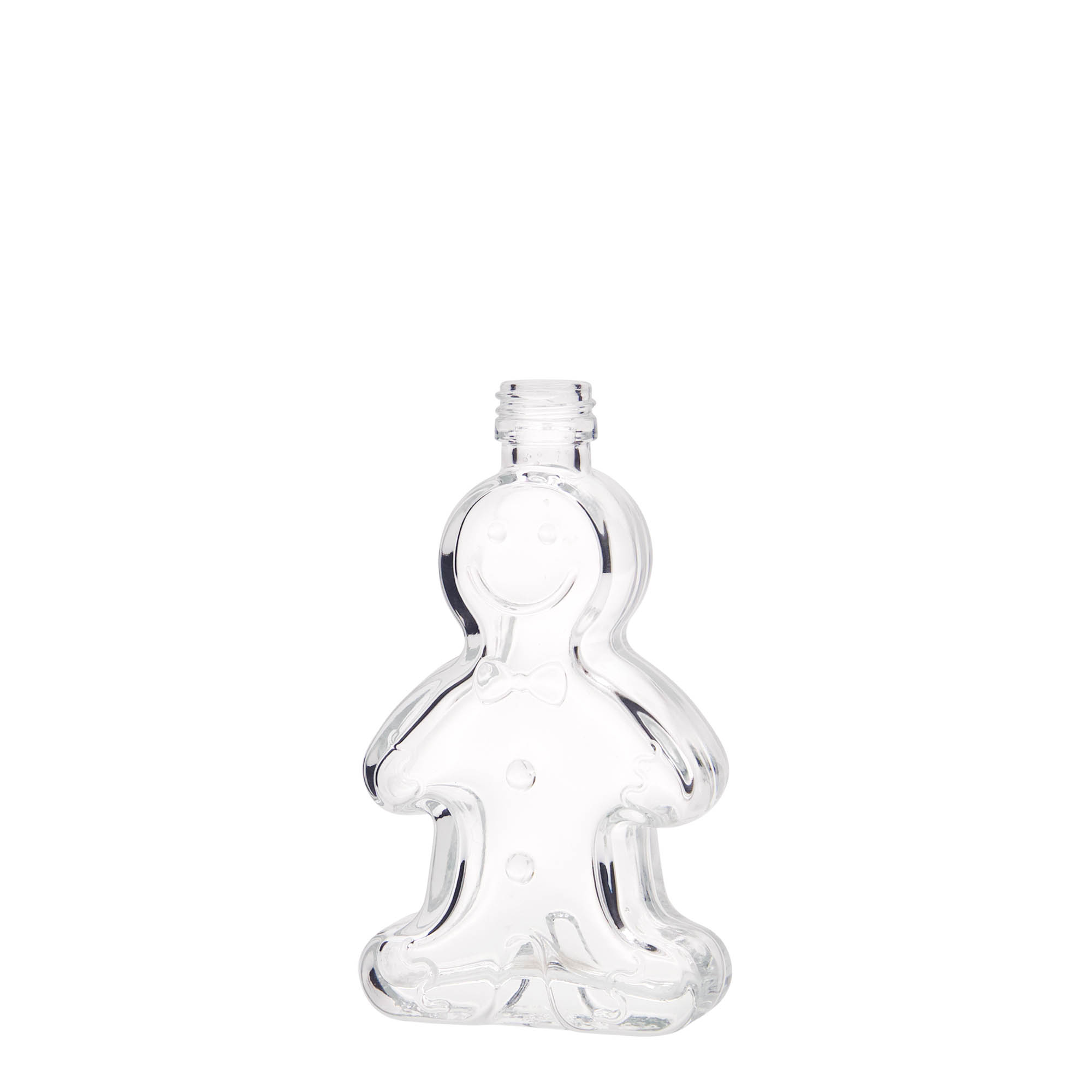 50 ml glassflaske 'Pepperkakemann', åpning: PP 18