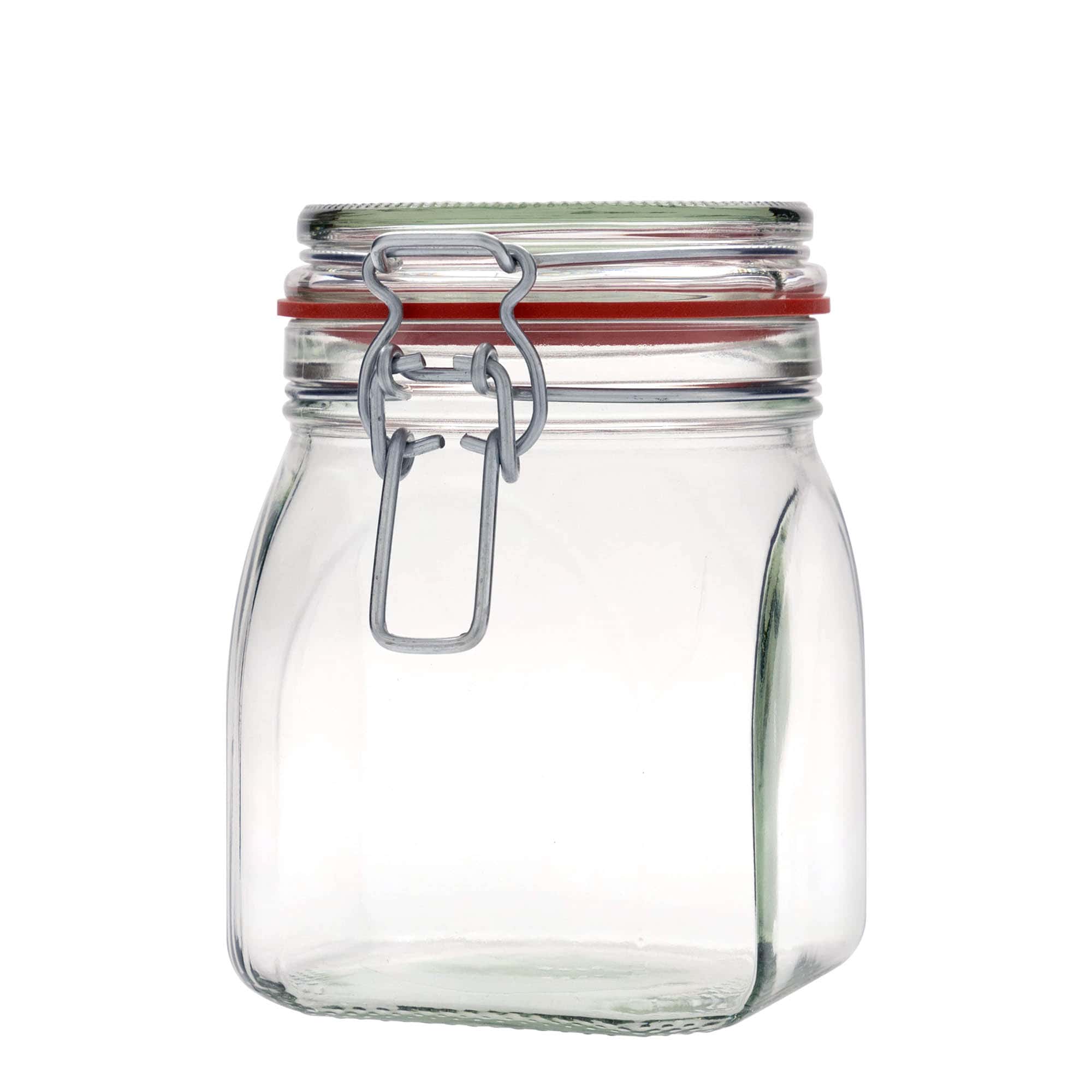 900 ml bøyleglass, kvadratisk, åpning: Bøylelokk