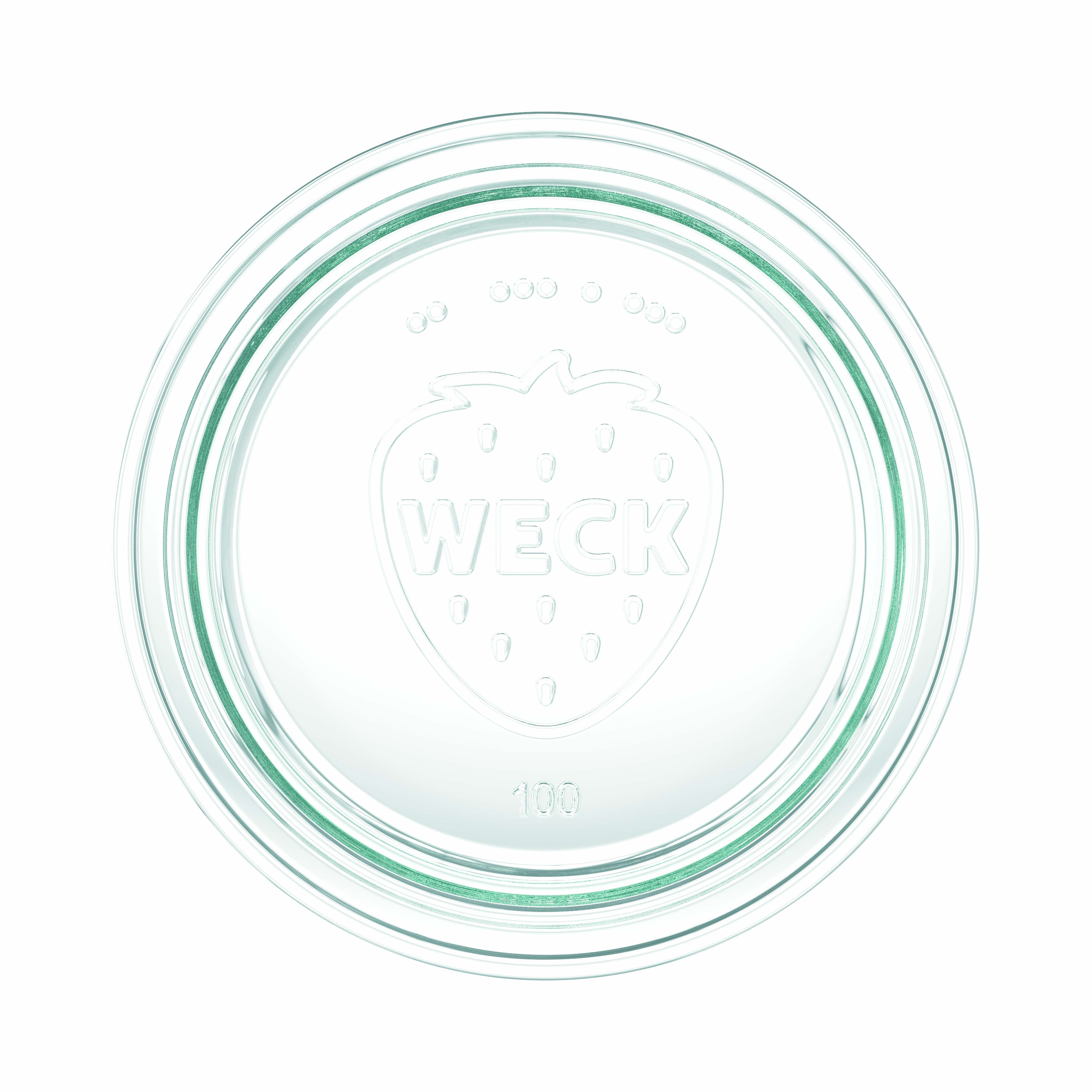 6x 290 ml lavt WECK-sylteglass av terrintype med glasslokk RR 100