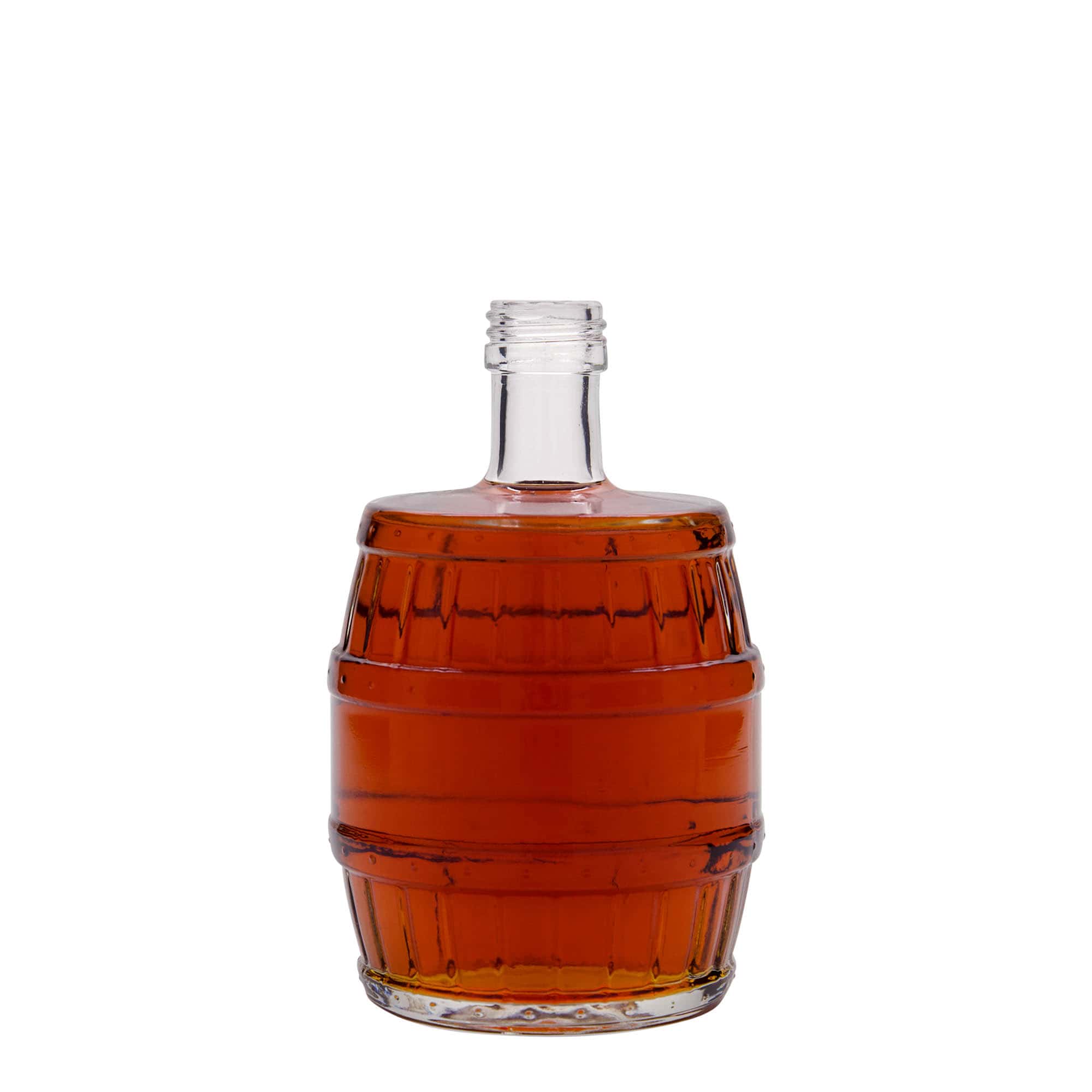 500 ml glassflaske 'Tønne', åpning: PP 28