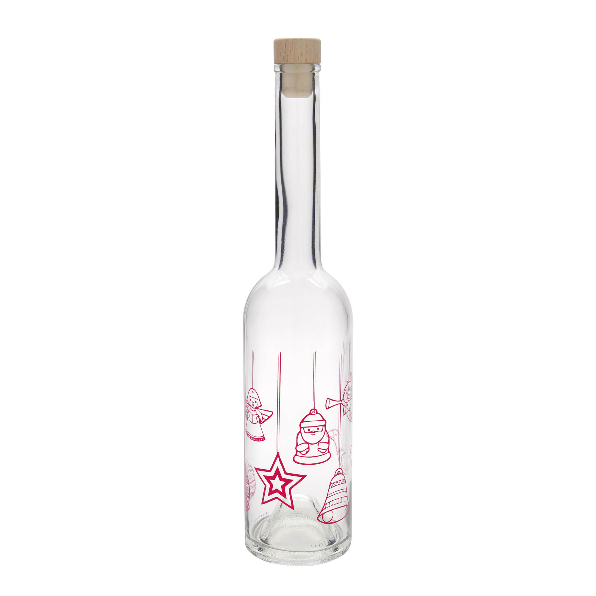500 ml glassflaske 'Opera', motiv: stjerner, åpning: kork