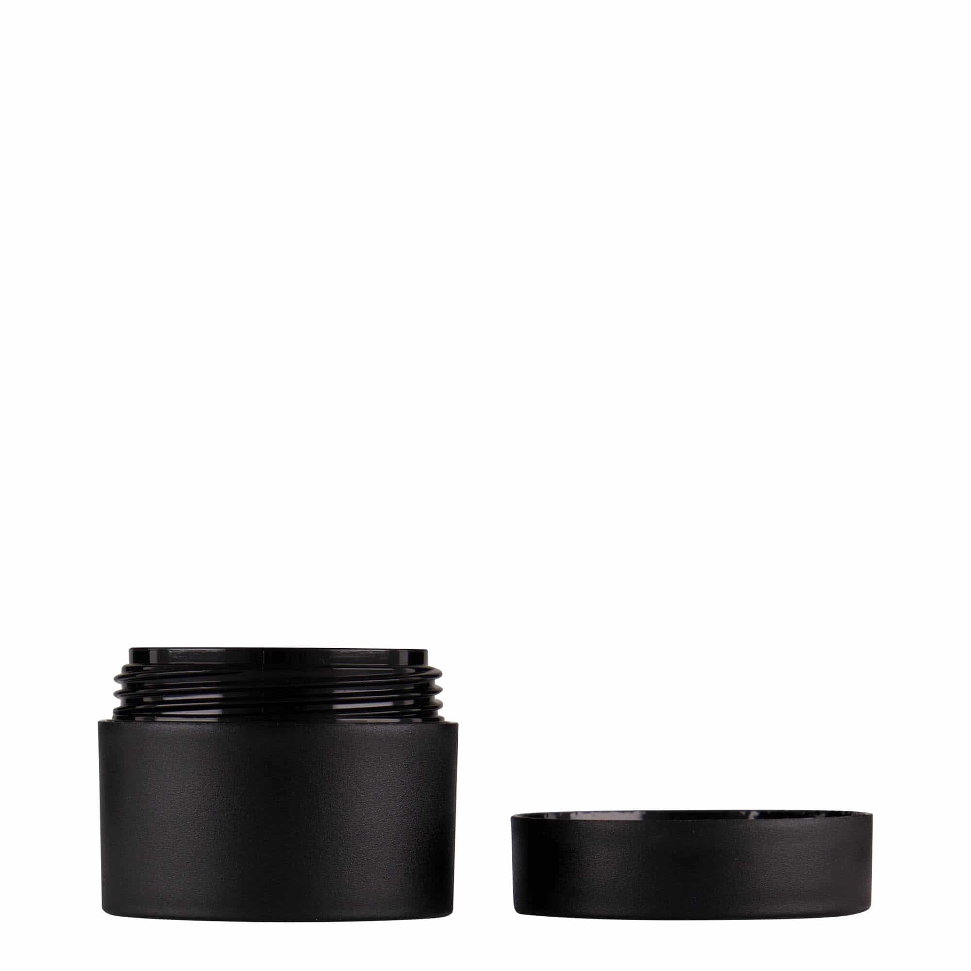 15 ml plastboks "Antonella", PP, svart, åpning: Skrulokk