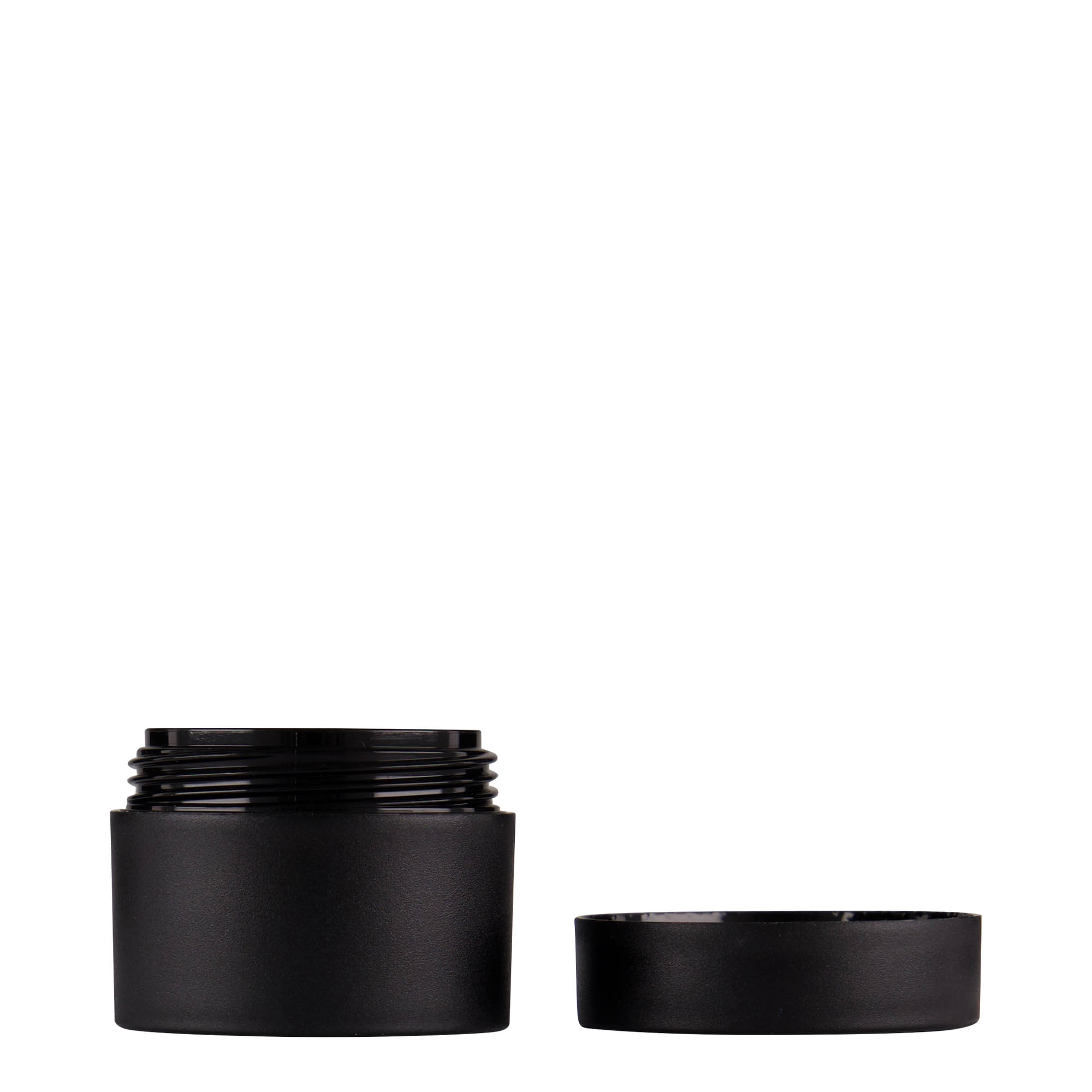 15 ml plastboks 'Antonella', PP, svart, åpning: skrukork