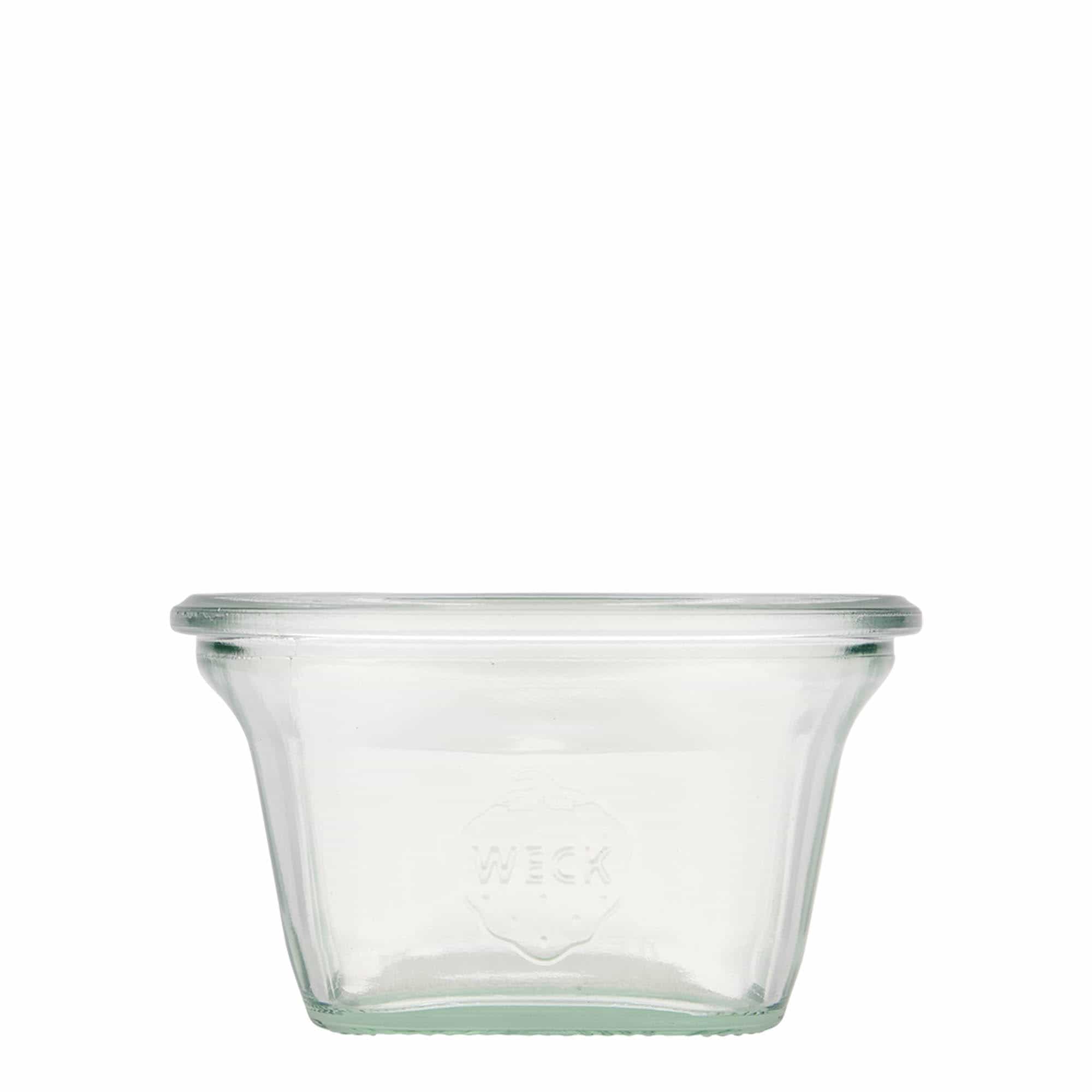 290 ml WECK-Quadroglass, firkantet, åpning: rund kant