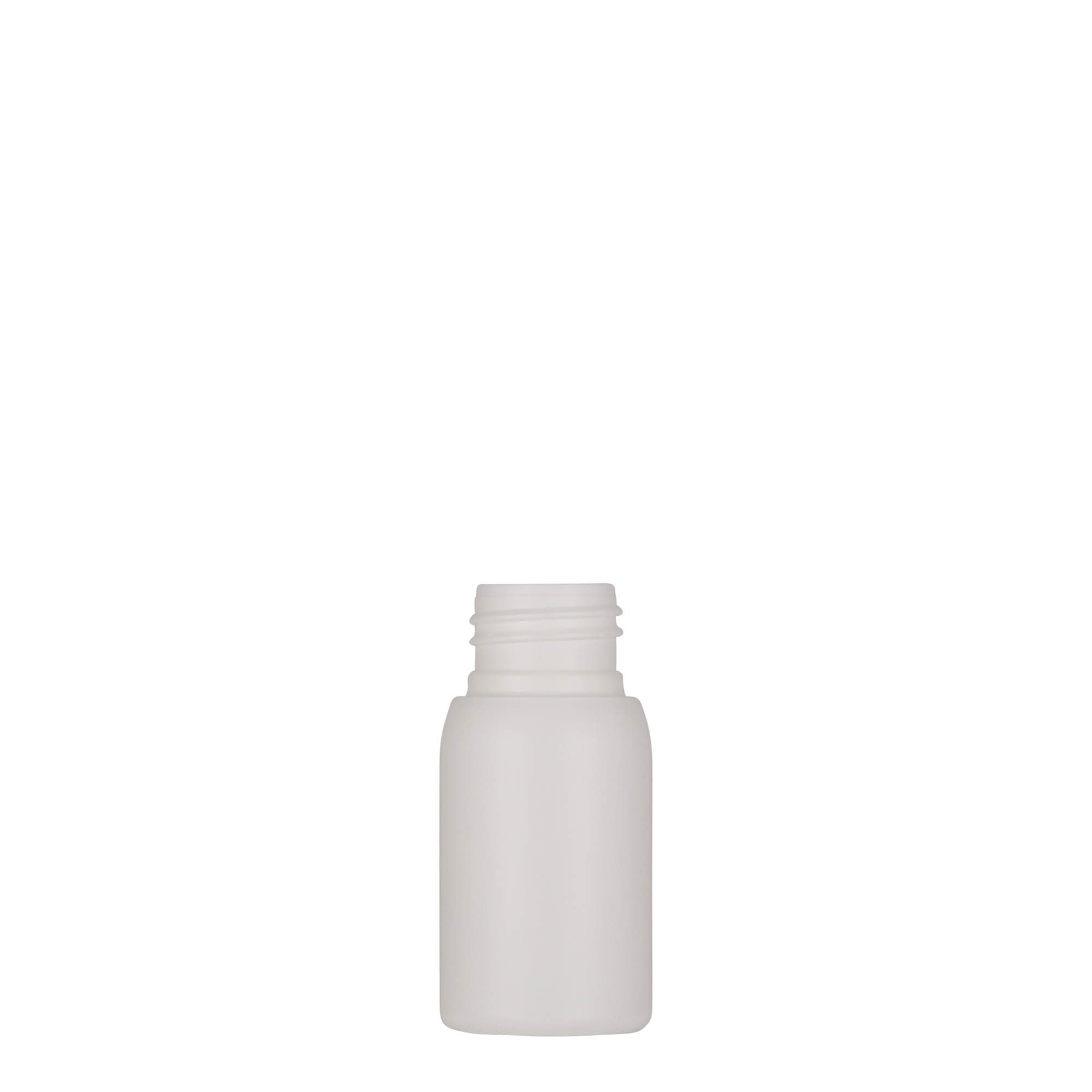 30 ml plastflaske 'Tuffy', HDPE, hvit, åpning: 24/410