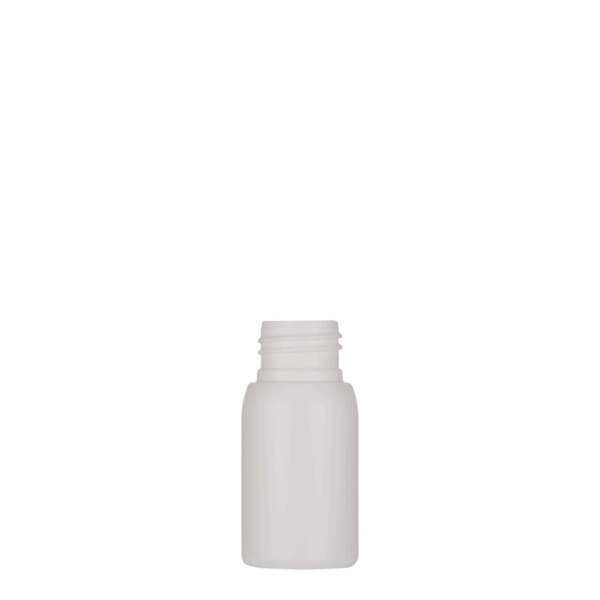 30 ml plastflaske 'Tuffy', HDPE, hvit, åpning: 24/410