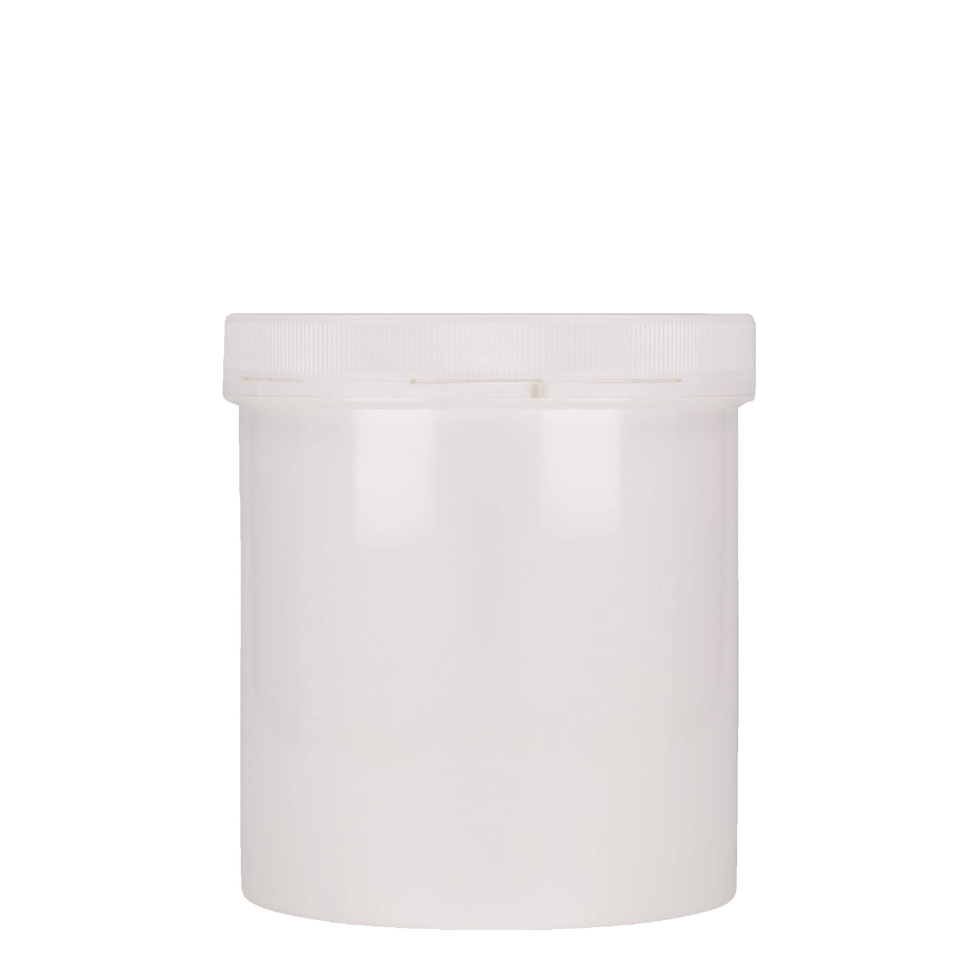1000 ml plastboks "Securilock", PP, hvit, åpning: Skrulokk