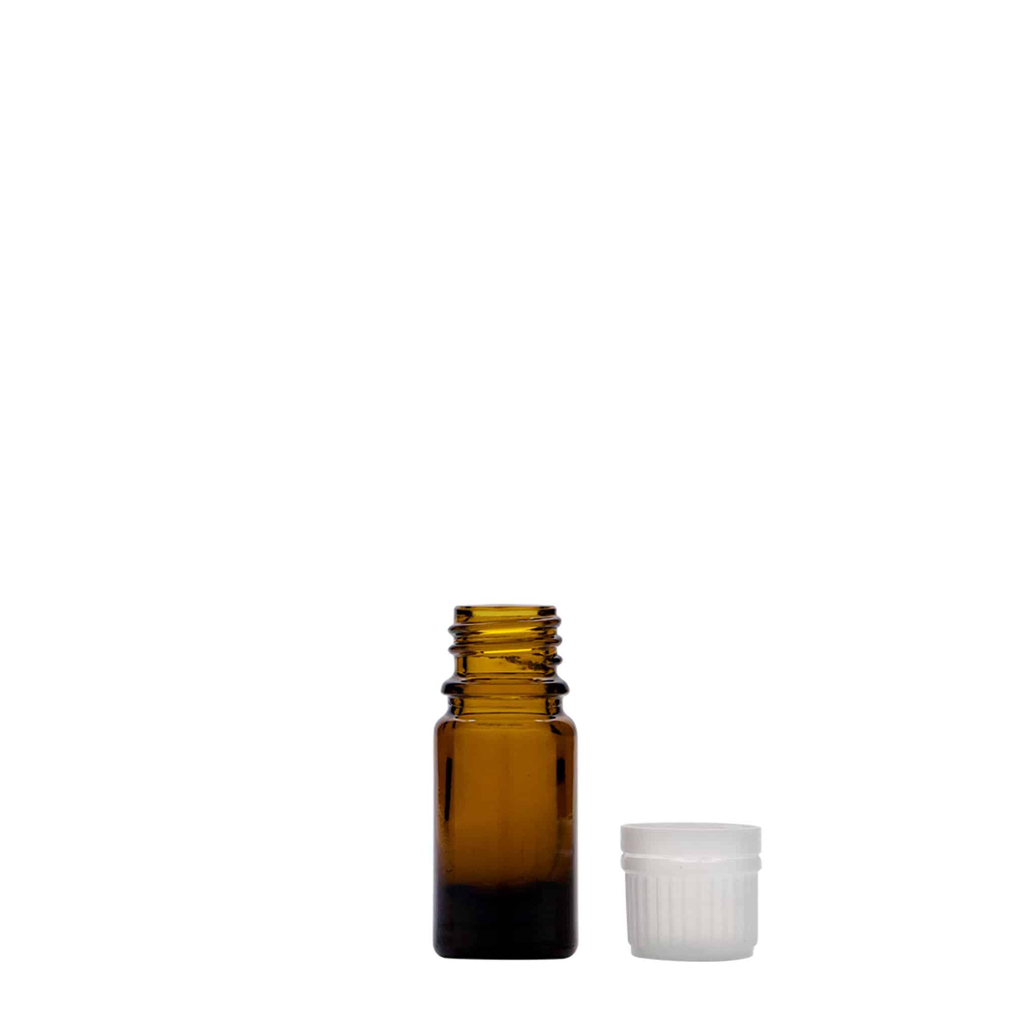 5 ml medisinflaske, glass, brun, åpning: DIN 18