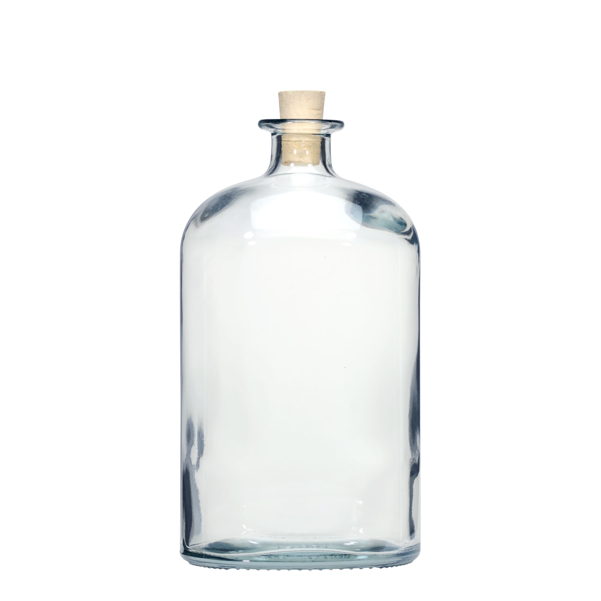 1.000 ml glassflaske 'Dundee', oval, åpning: kork 1.000 ml glassflaske 'Dundee', oval, åpning: kork