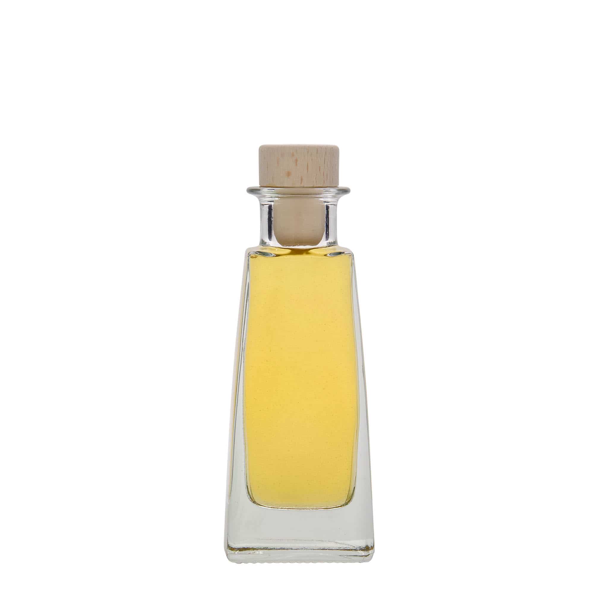100 ml glassflaske "Timmy", firkantet, åpning: Kork