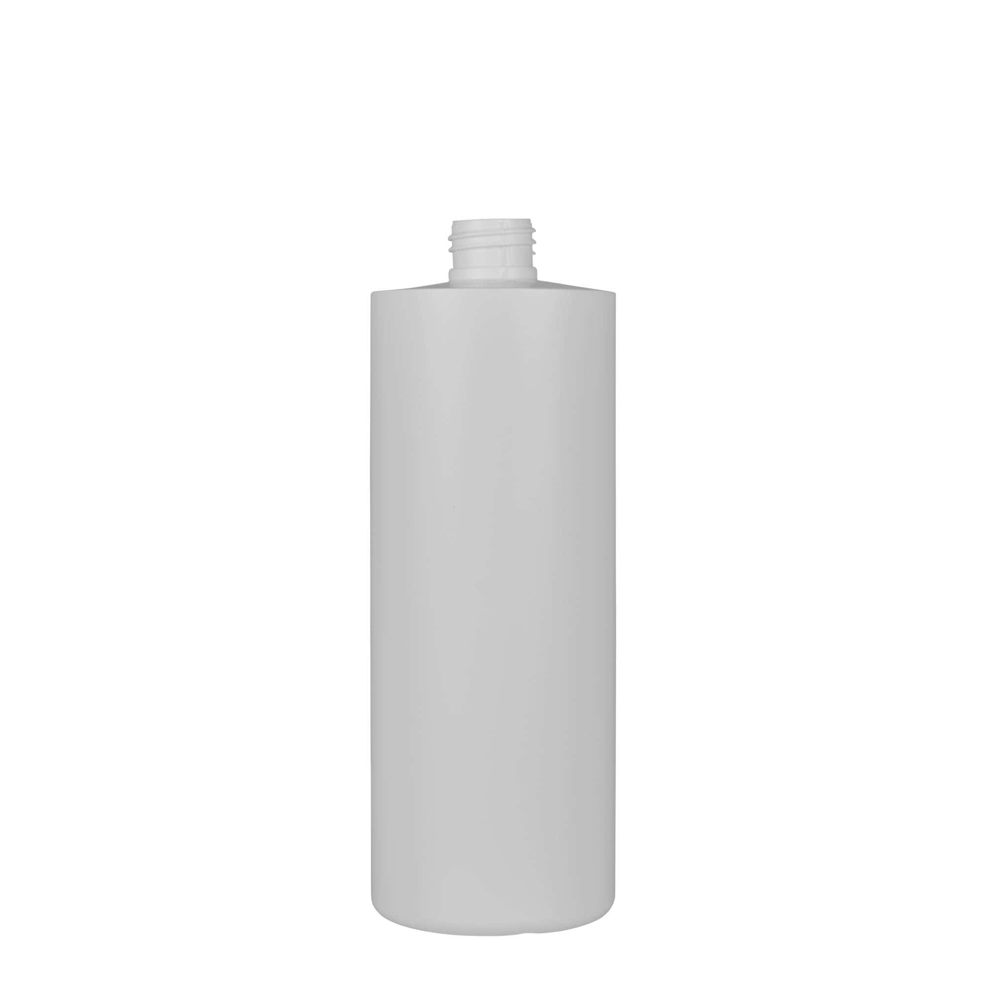 500 ml plastflaske "Pipe", Green HDPE, hvit, åpning: 24/410