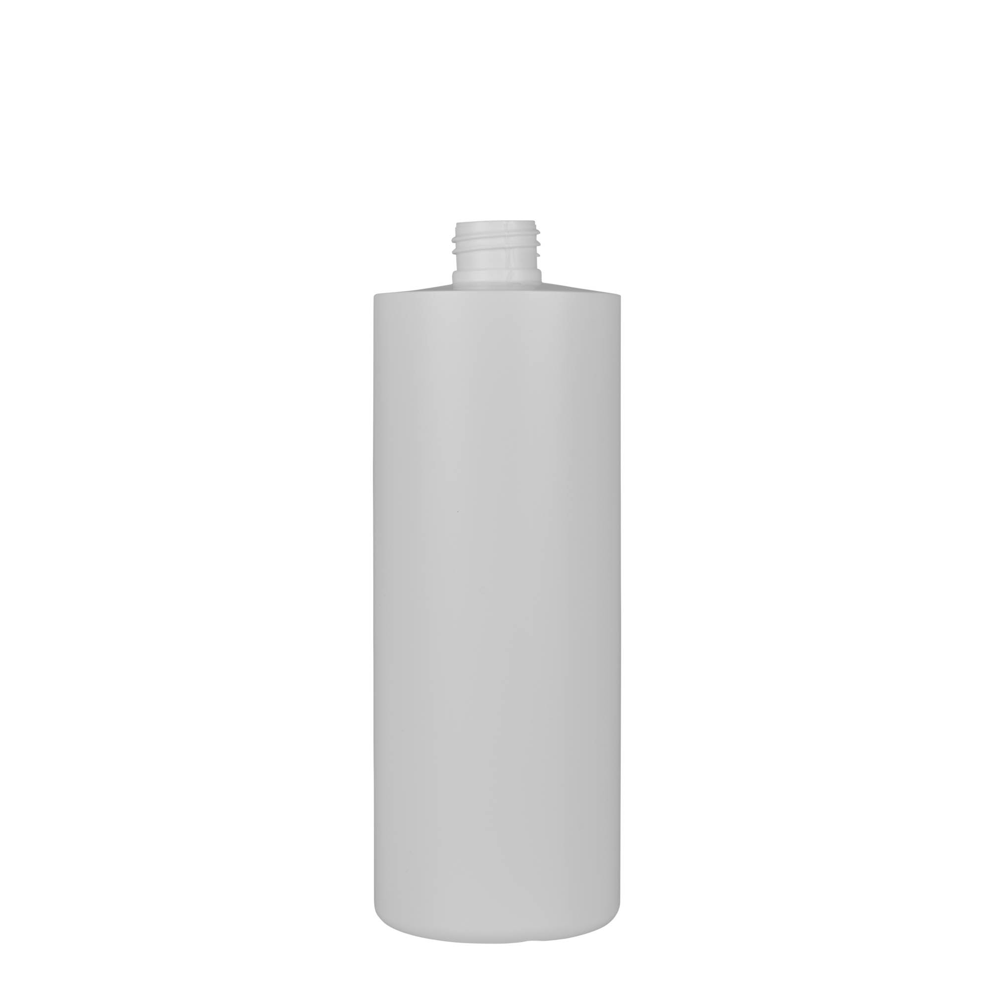 500 ml plastflaske 'Pipe', grønn HDPE, hvit, åpning: 24/410